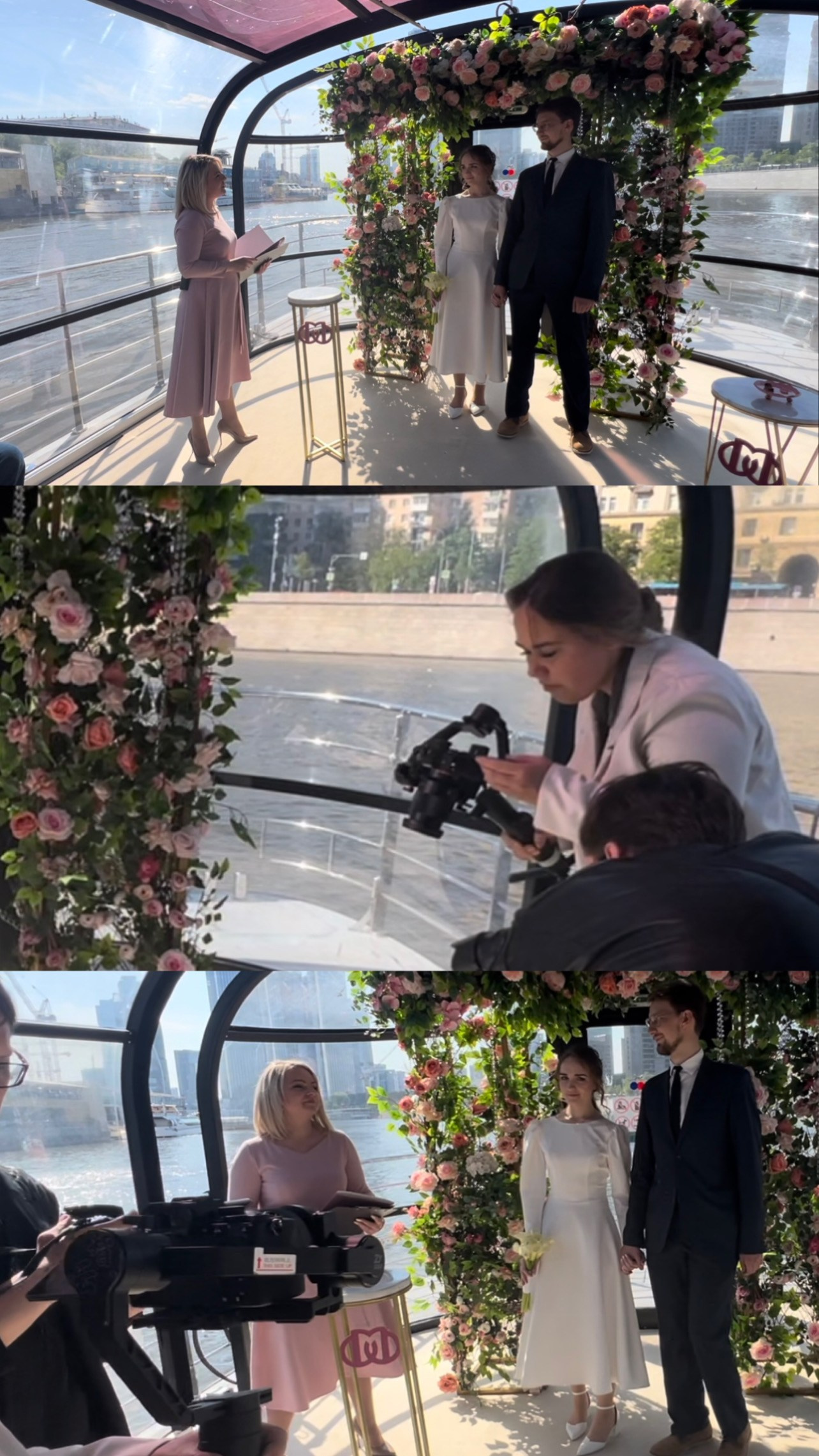 ЗАГС на воде, расписаться на речном трамвайчике. Фотограф и видеограф в Москве и Абу Даби Мария Кулагина