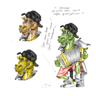 Ёлочная игрушка «Дракон отдыхающий». NatalieArt