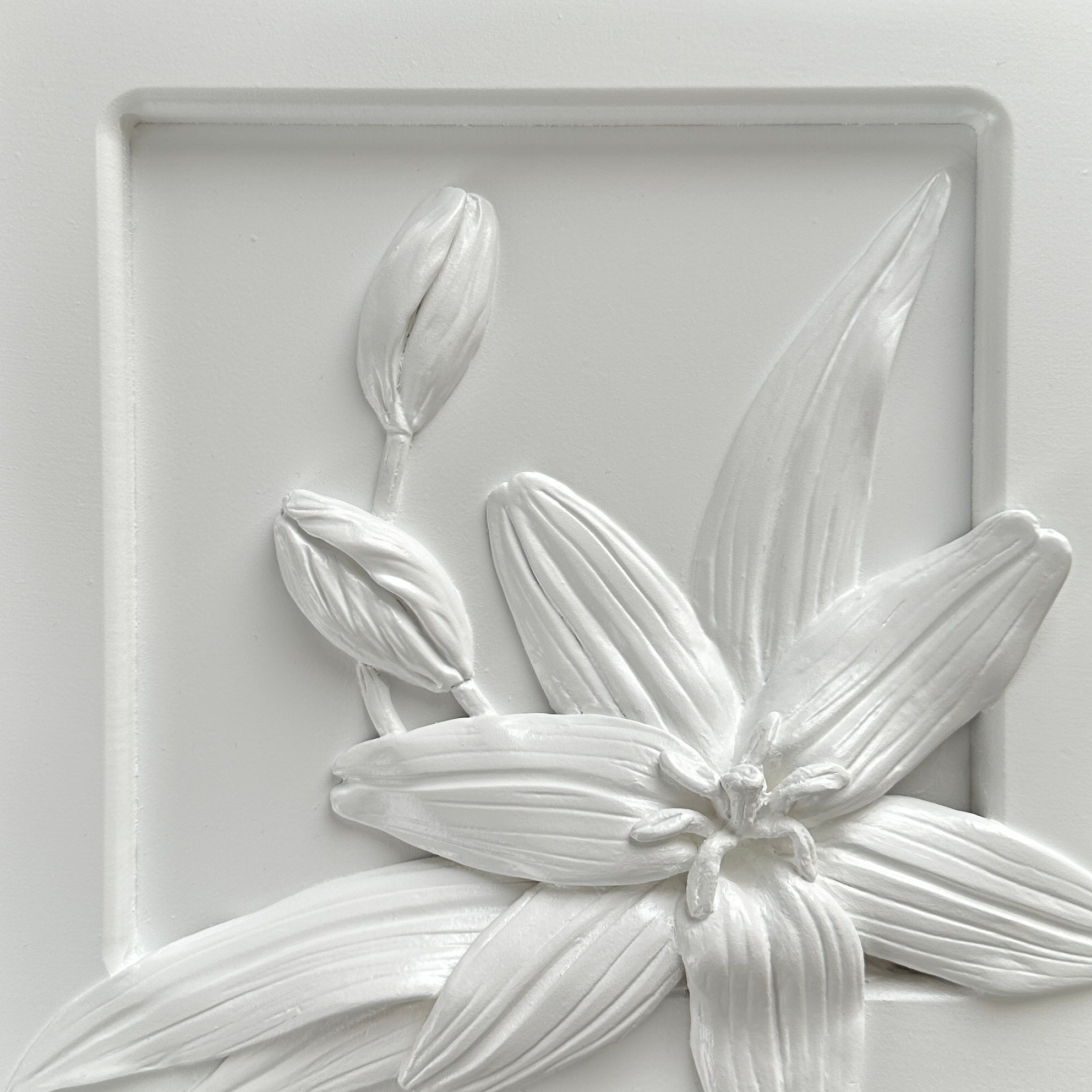 барельеф, панно, лилии, лилия