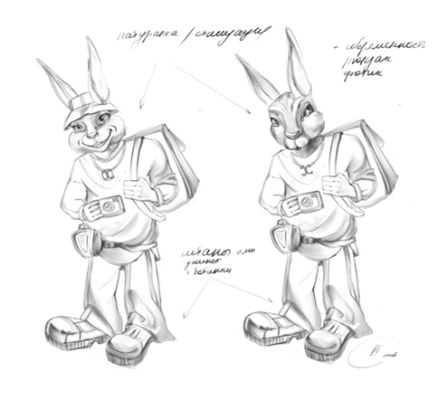 Ёлочная игрушка «Зайка- путешественник». NatalieArt