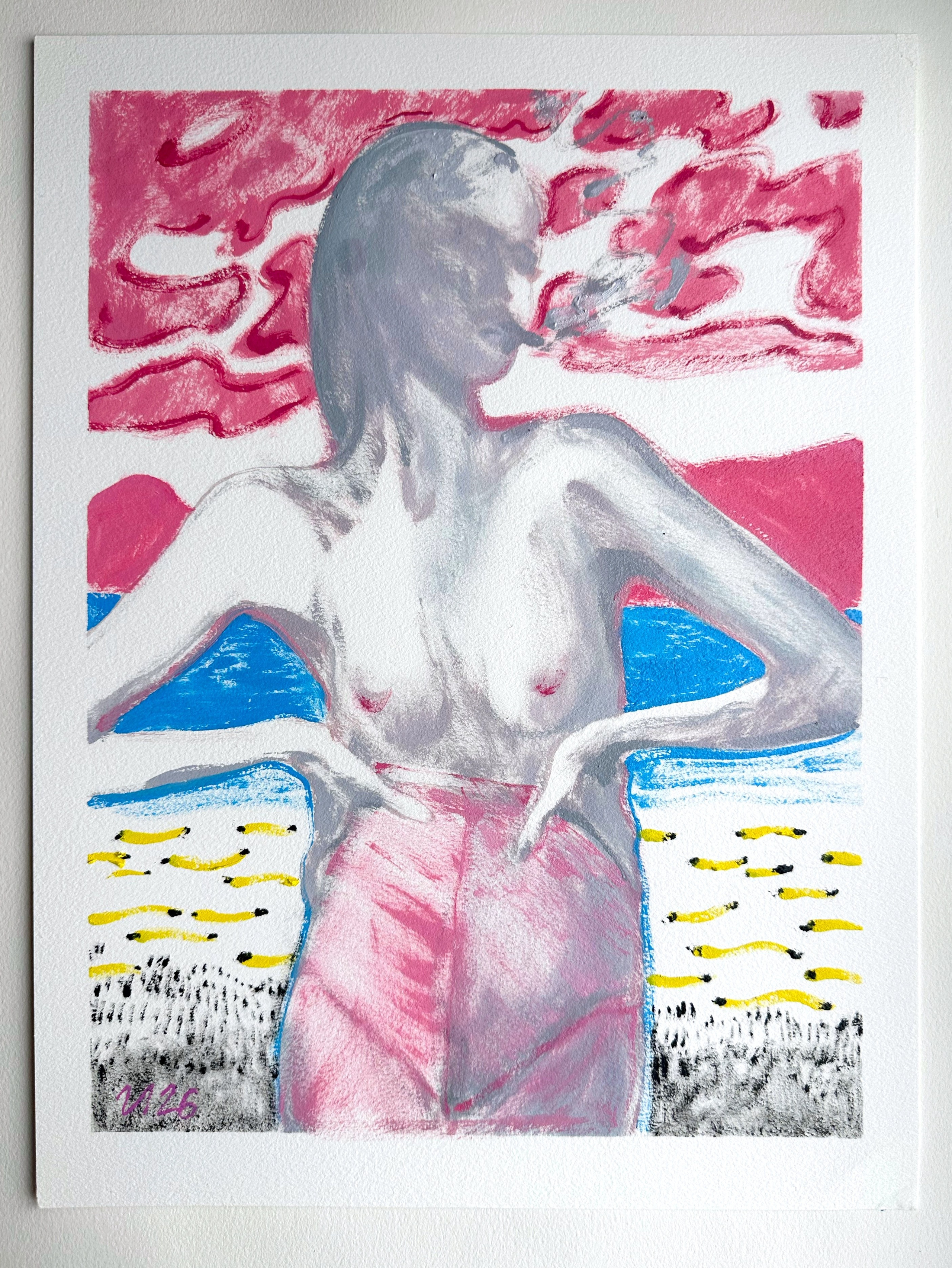 Доступные работы на бумаге (акрил/масло). Визуальный художник Илья Филатов