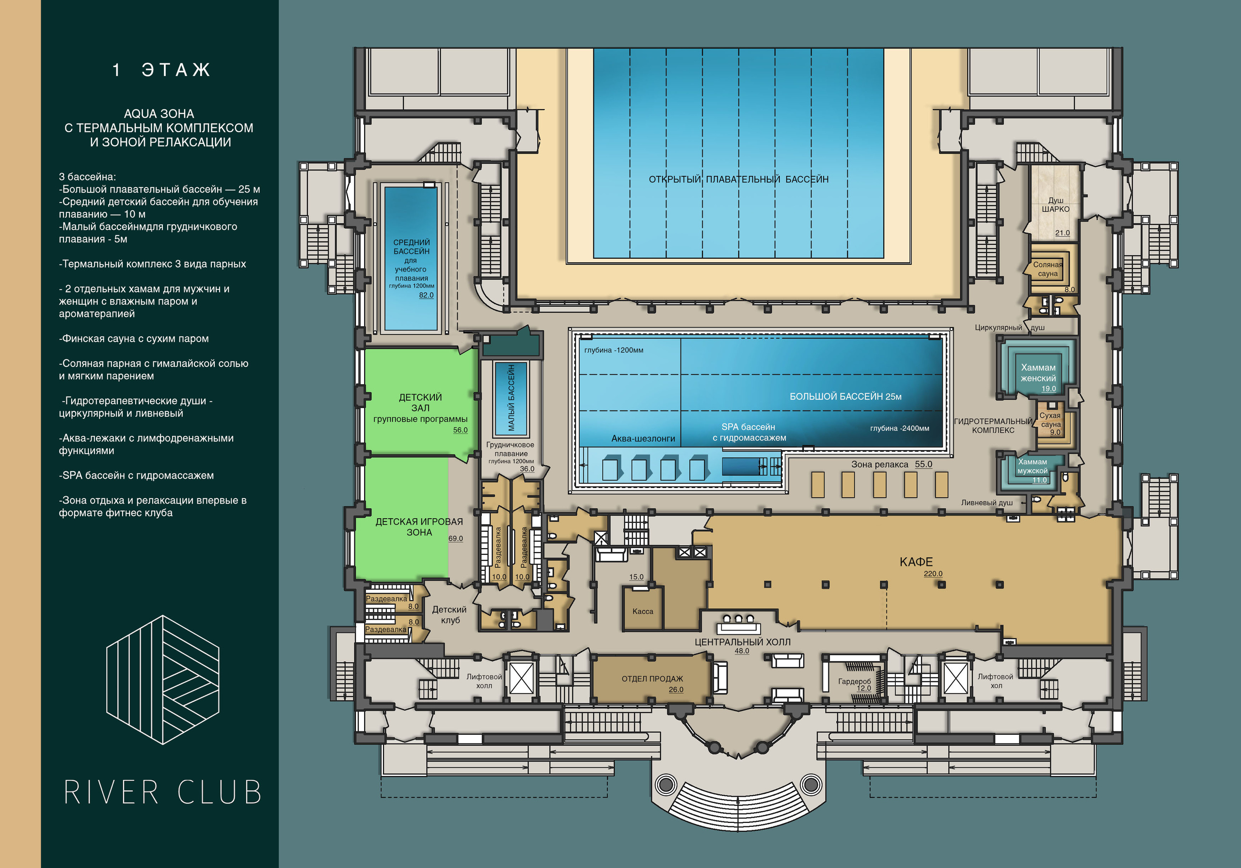 River club. Архитектурно-дизайнерское бюро ROOMS