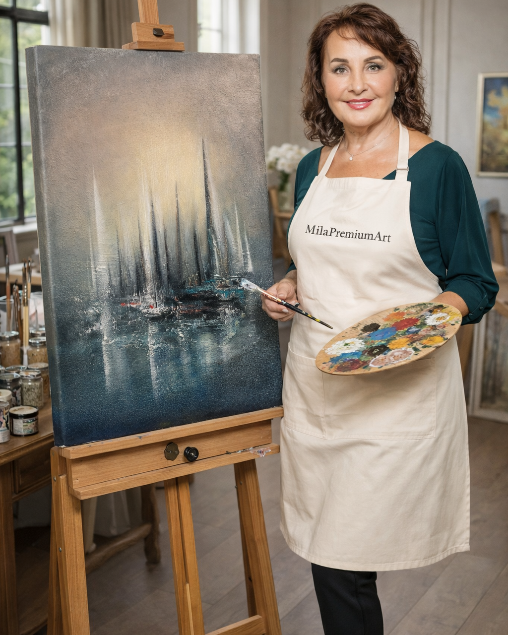 Мила Абрамова — современный художник, работающий на пересечении авторской абстракции, интерьерного искусства и глубинных смыслов формы и цвета. Фотографии на сайте отражают творческий путь художника, атмосферу мастерской и процесс создания уникальных картин, выполненных вручную.