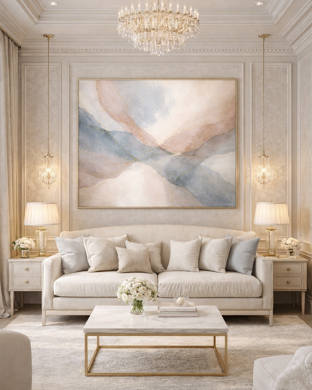 Авторская абстрактная картина в интерьере, современное искусство, дизайнерский декор, уникальная художественная работа.Авторская абстрактная картина «Диалог горизонтов» в современном интерьере, художественное полотно, отражающее взаимодействие линий, пространств и перспектив.