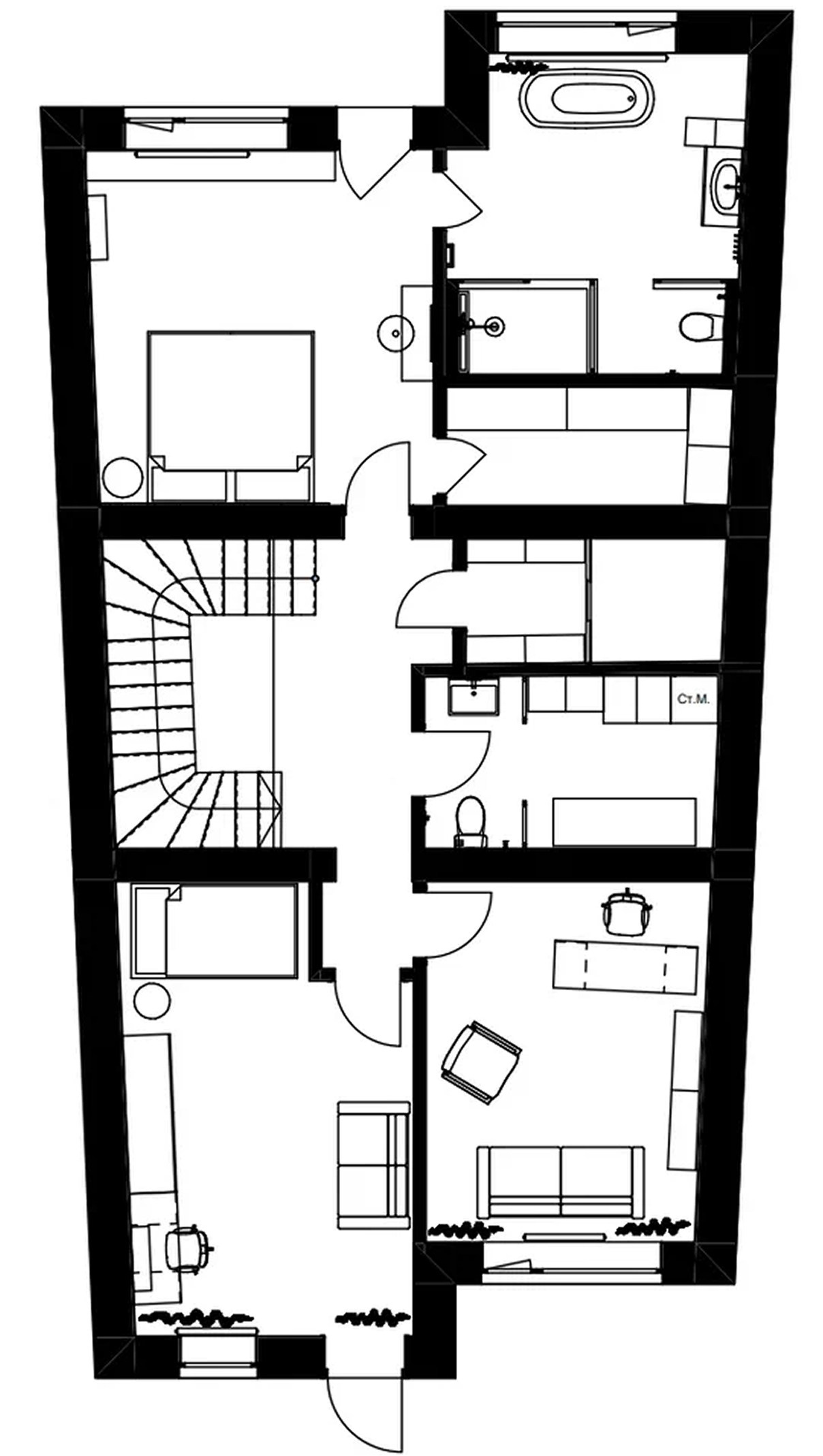 Дизайн интерьера таунхауса в Тольятти, Дубовая роща. Студия дизайна интерьера «Строчка» | Москва, Санкт-Петербург, Самара, Казань, Тольятти, Ульяновск и другие города России