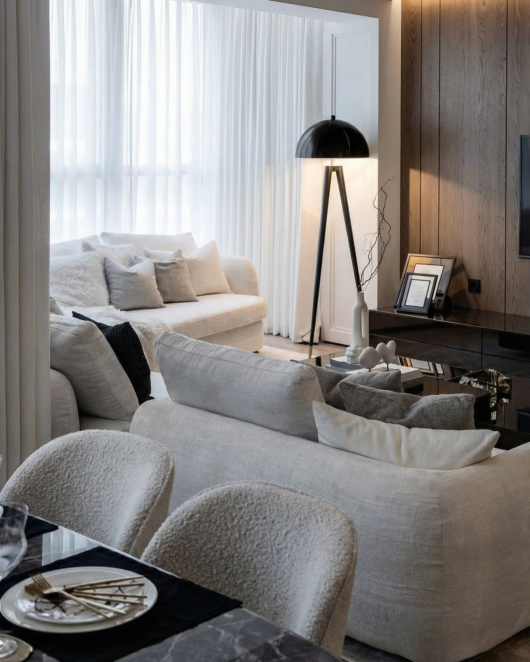 Дизайн квартиры в современном стиле 130 м² | Реализация проекта Валерии Котович