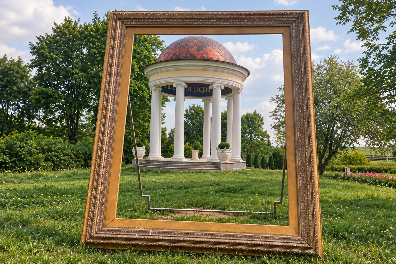 Ротонда в раме — художественная обработка фотографии