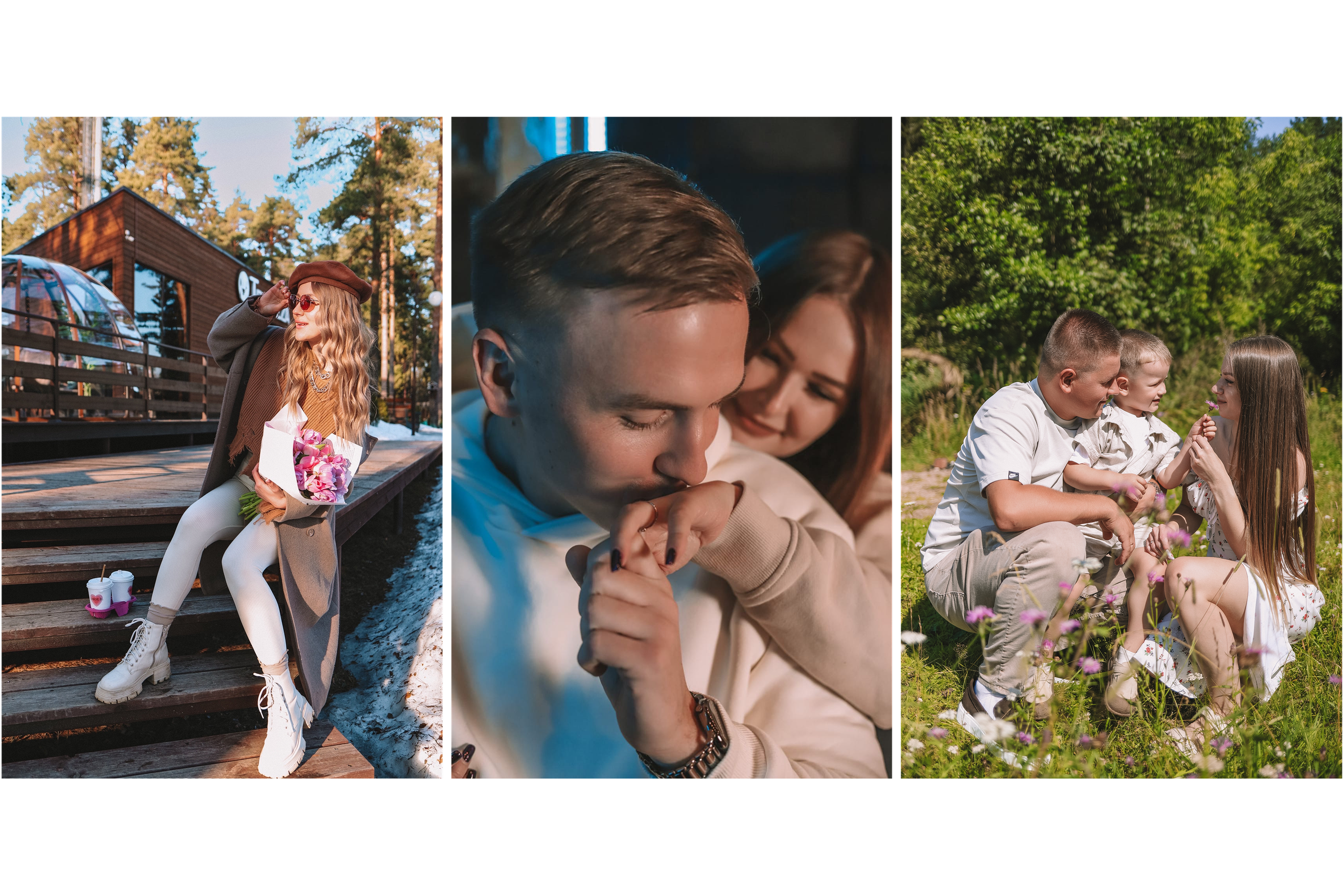 Коллаж: Семейная, индивидуальная, лавстори фотосессия в г. Луге