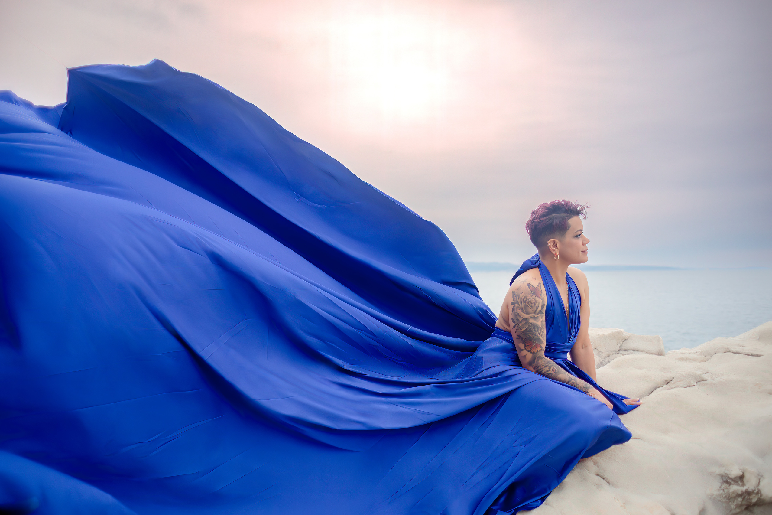 Unleashing the Magic: Flying Dress Photoshoot Experience for Every Woman. Flying Dress Photographer in Croatia, Montenegro, Bosnia, Italy, all EU