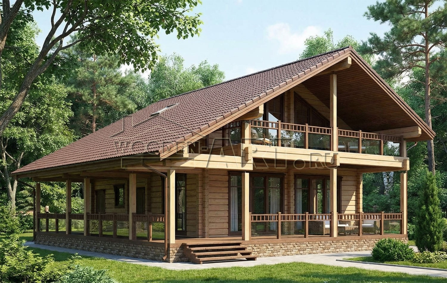 «Волковское» 342 кв. м. Проекты деревянных домов. Архитектор Ольга Мальцева
