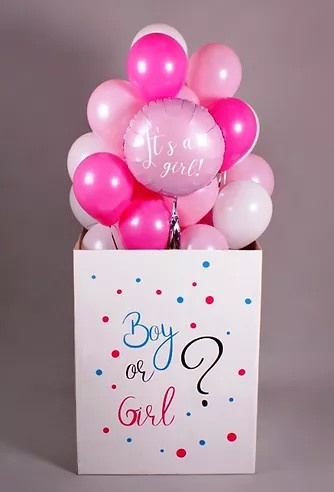 Коробка с шарами. Студия праздничного декора