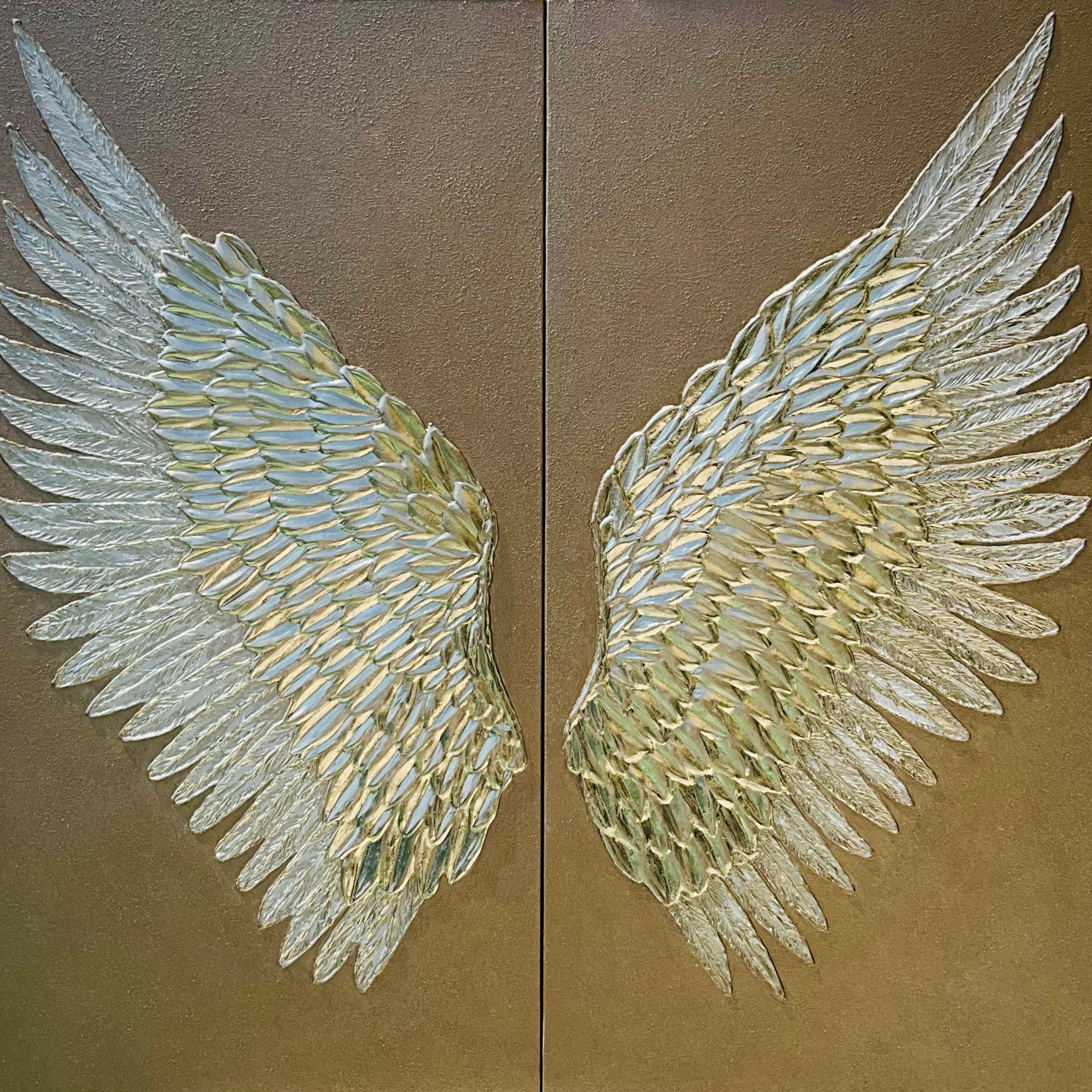диптих крылья ангела, картина крылья ангела, luxury картина, интерьерная картина, элитный декор, дизайнерская картина, картина для гостиной, картина для спальни, современное искусство, настенное панно, золотые акценты, эксклюзивная картина, premium wall art, luxury decor.