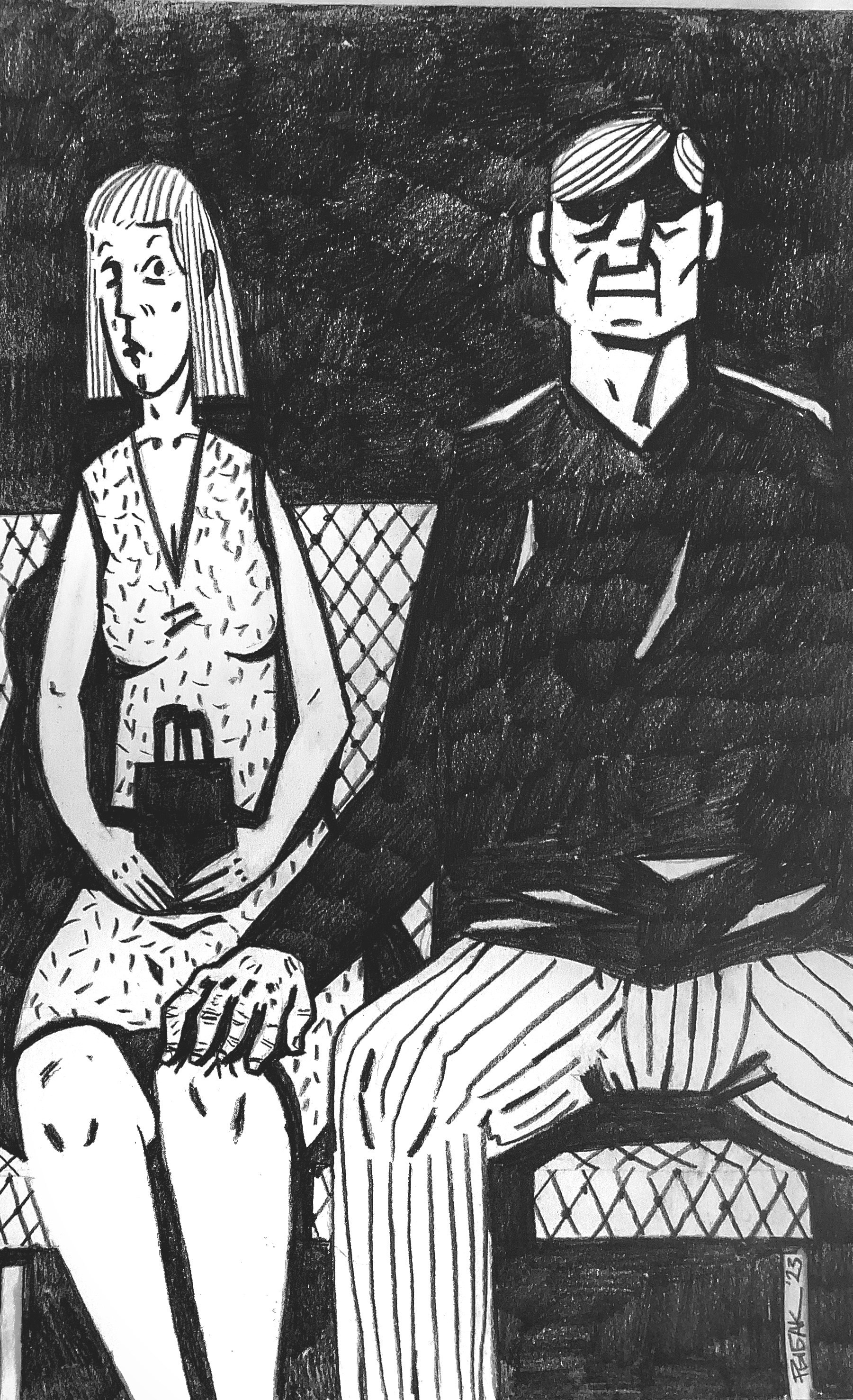 Серия Транспортная Автобусно-таксишная. Художник Рыбак Николай