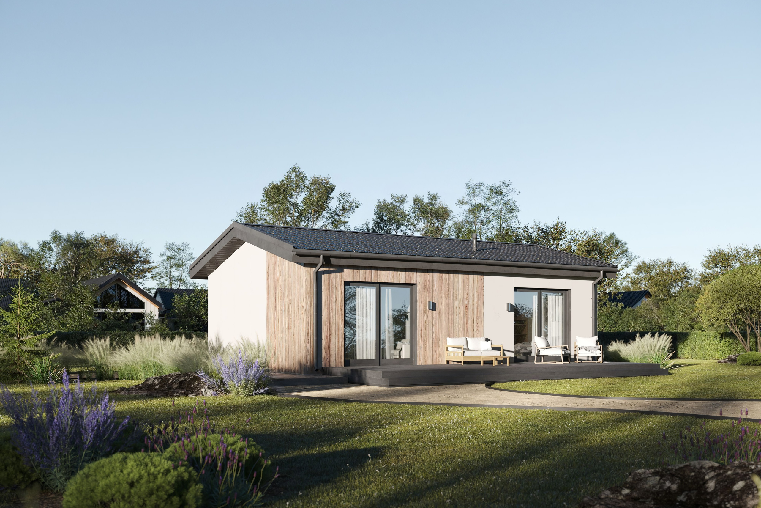 Быстровозводимый дом из серии Хайтек от ГК "БыстроДом"