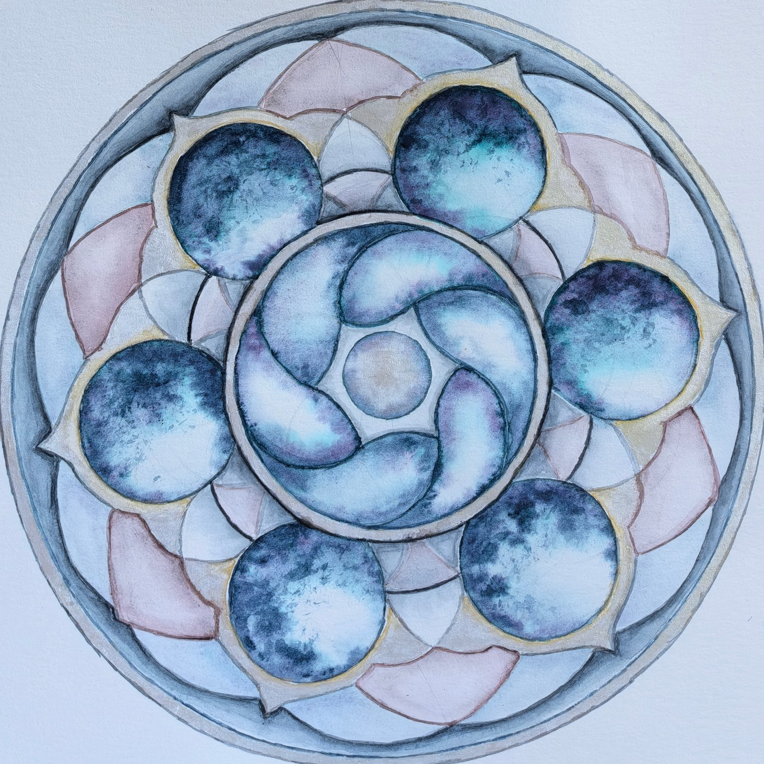 МАГАЗИН — Мандала ПОТОКИ акварель