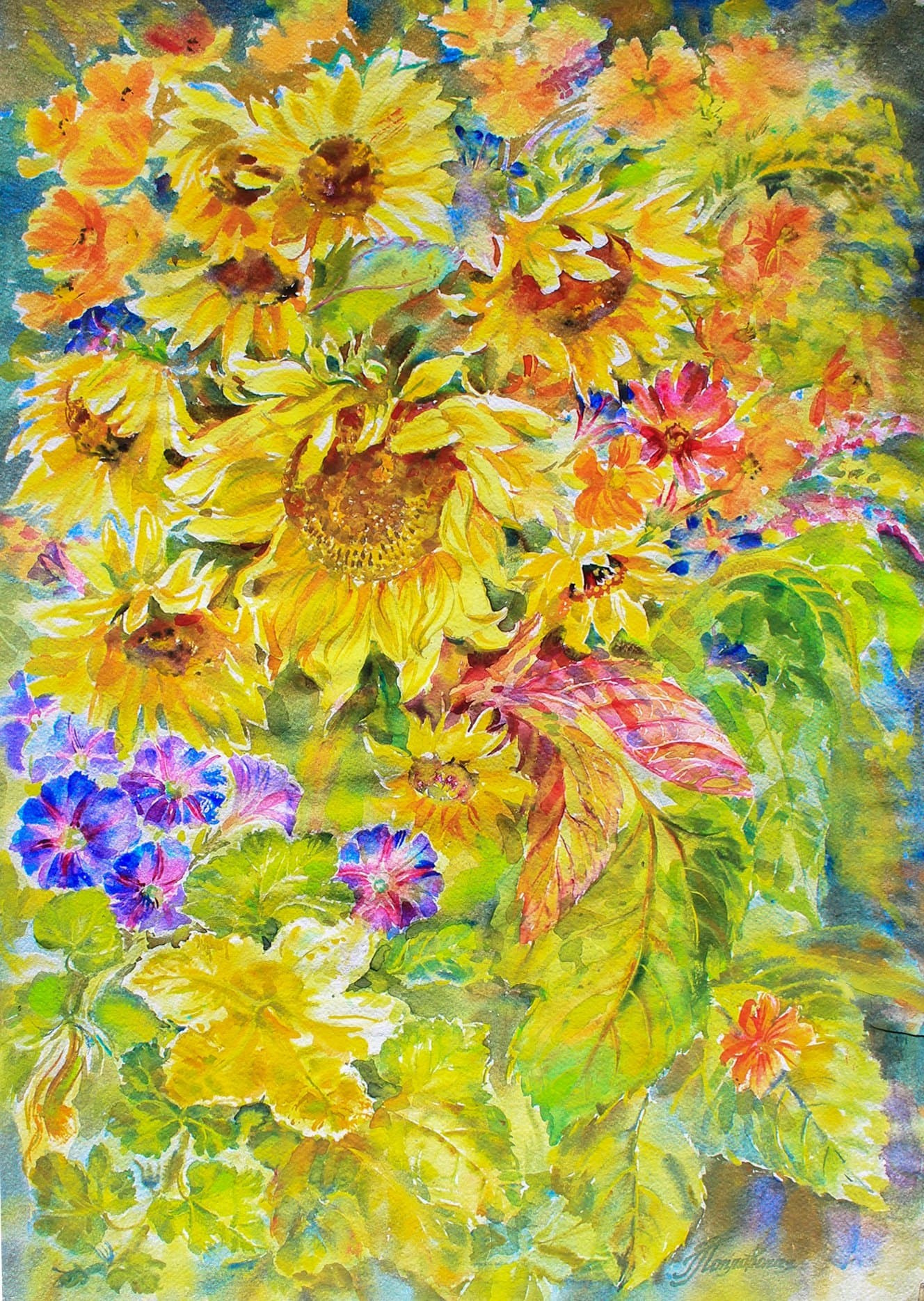 «Цвет июля». Свет акварели Галины Поплавской