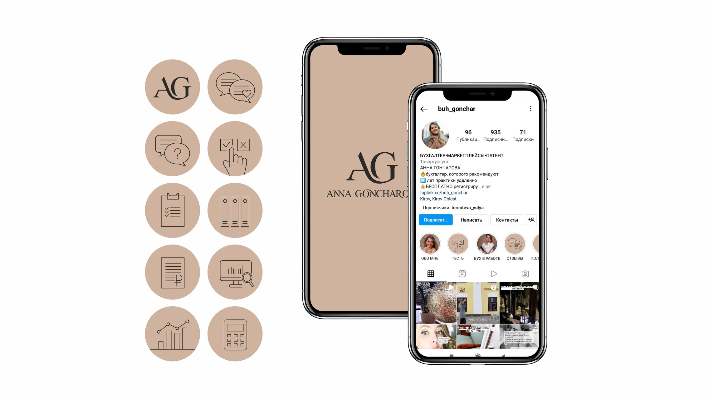 Логотип и фирменный стиль, Goncharova