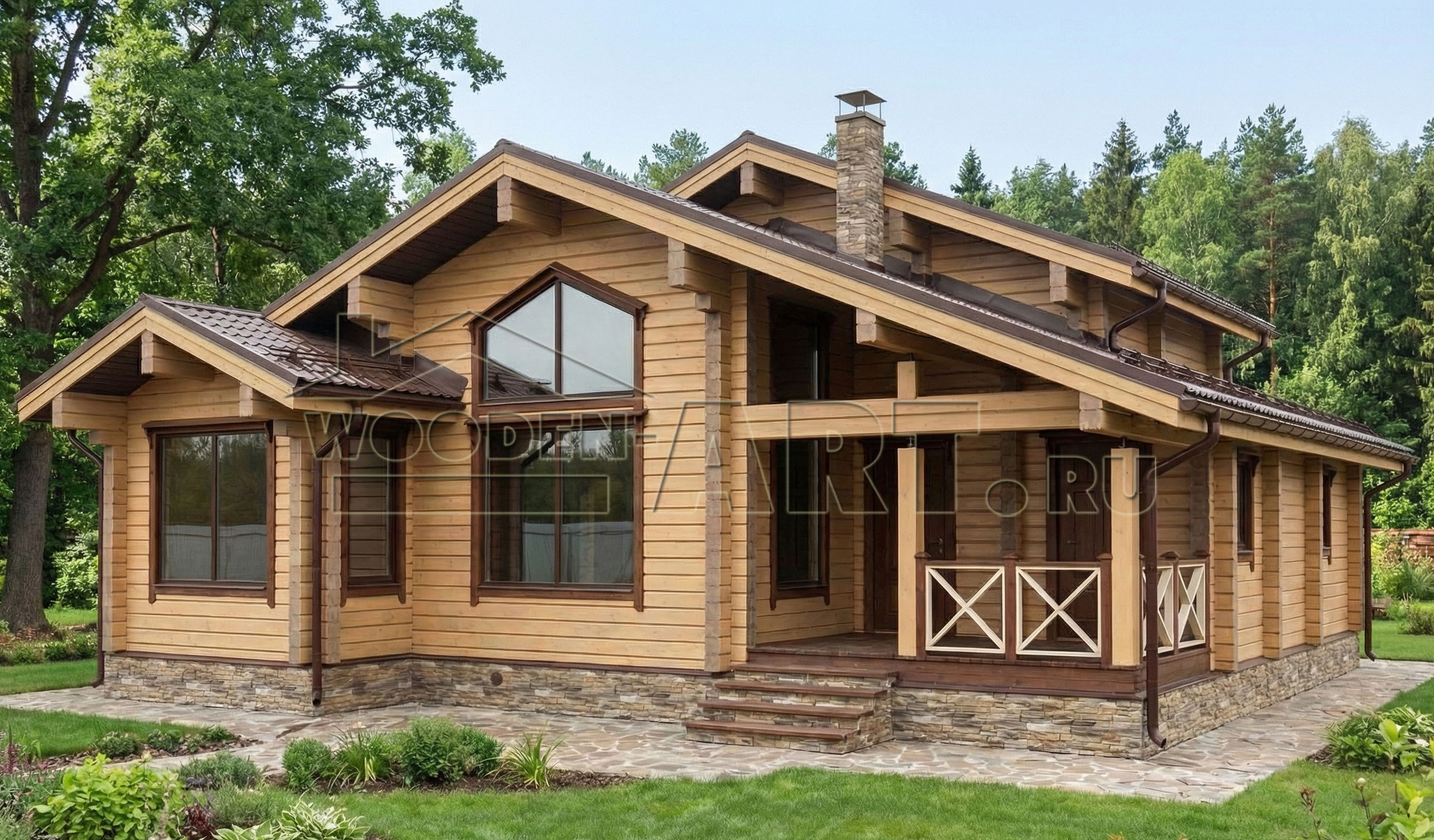«Мишкин лес» 184 кв. м. Проекты деревянных домов