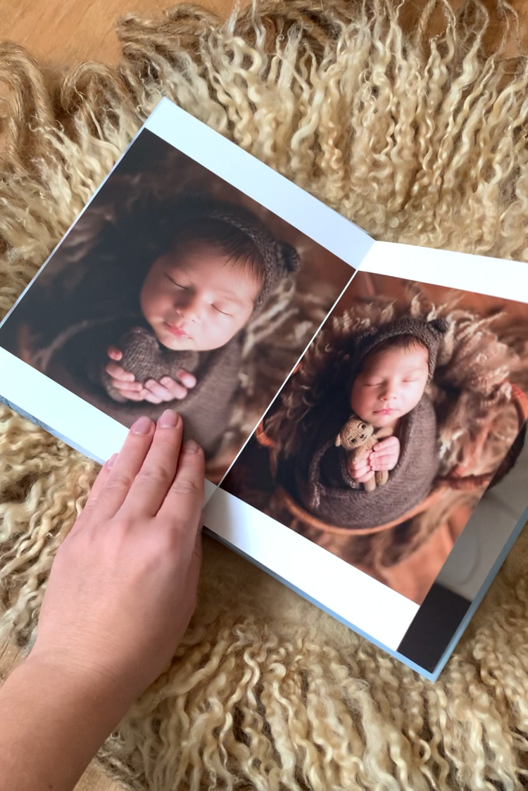 Фотокниги для новорождённых — оформление воспоминаний. Фотограф новорождённых в Краснодаре Евгения Кузминова