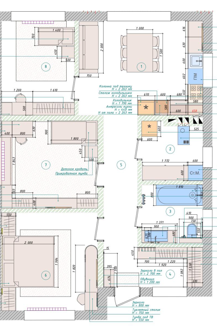 Пакет Планировки. Дизайнер интерьера Вишнякова Ульяна