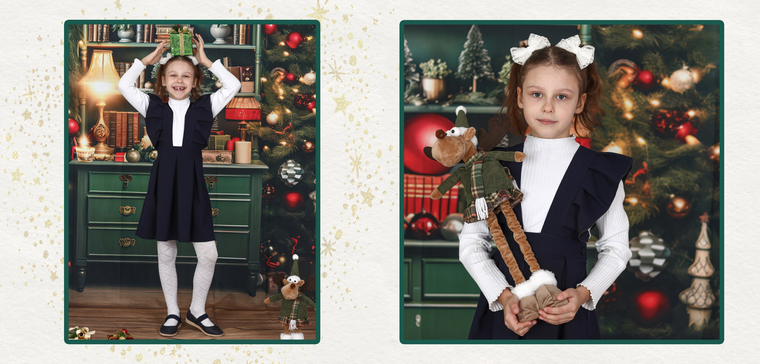 Фотозона «Новогодняя» школьная. Выпускные альбомы в Тюмени для школ, садов, вузов спортивных секций