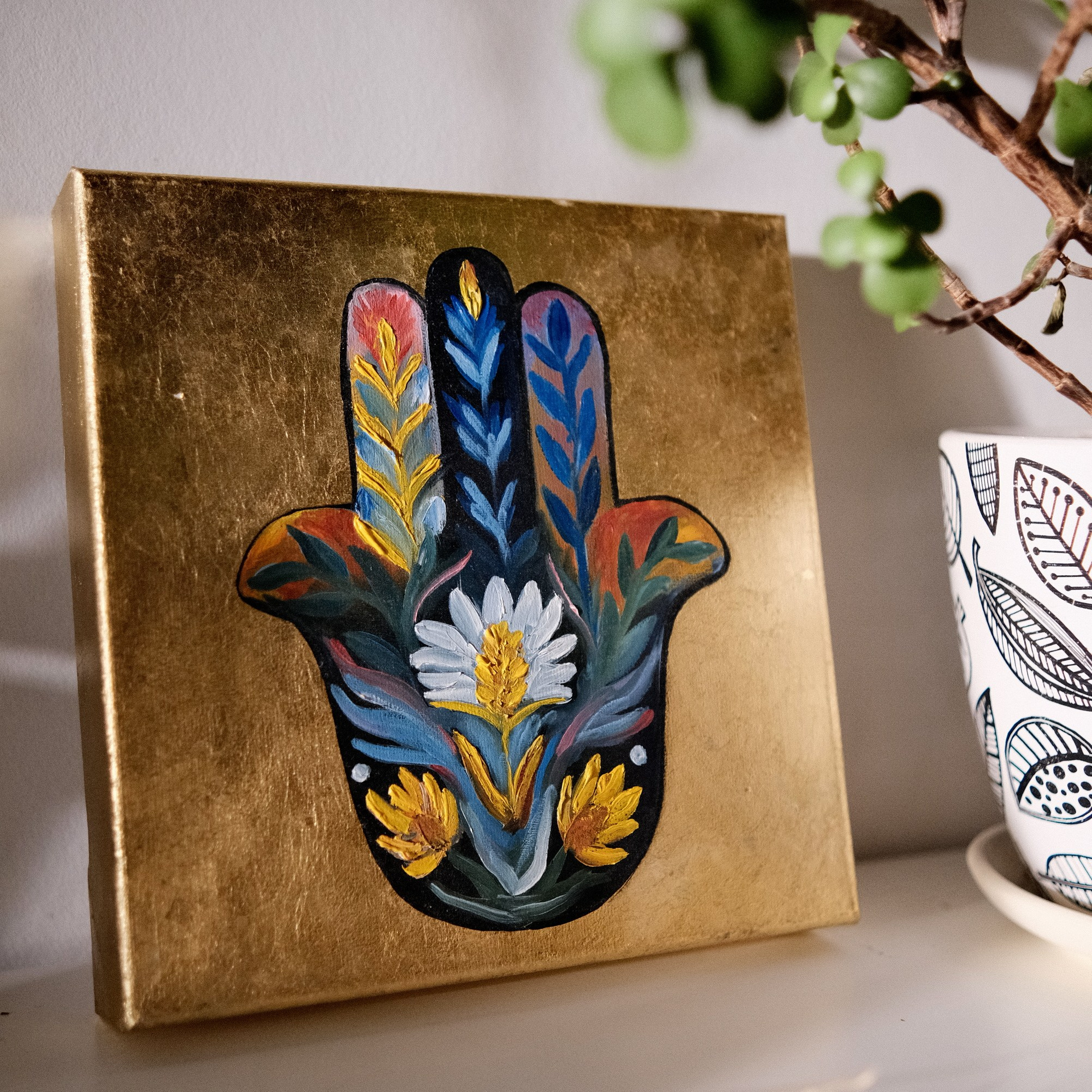 ЗОЛОТАЯ ХАМСА «ПРОЦВЕТАНИЕ». Художник Анастасия Кисткина, Петербург