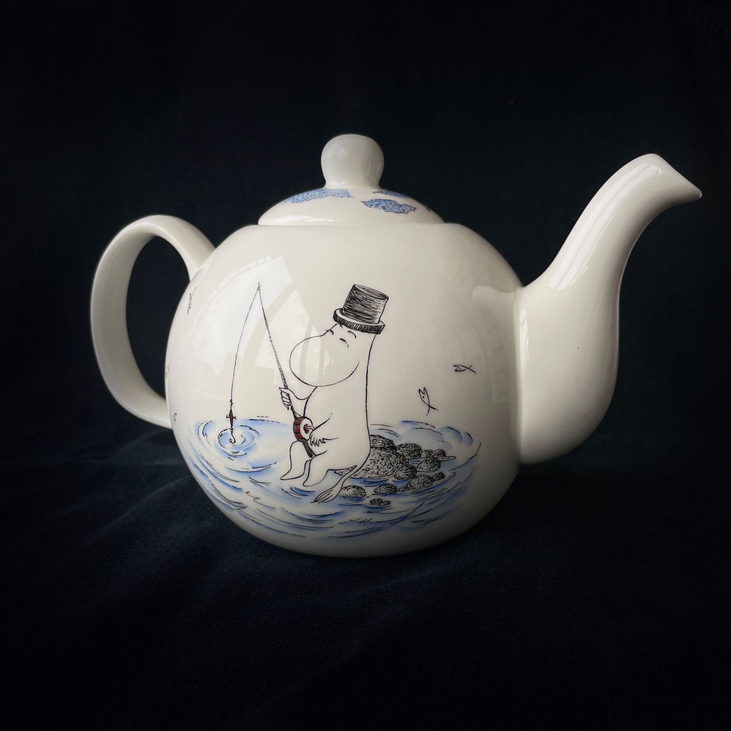 Чайник заварочный Муми-Тролли. Роспись Фарфора в Санкт-Петербурге