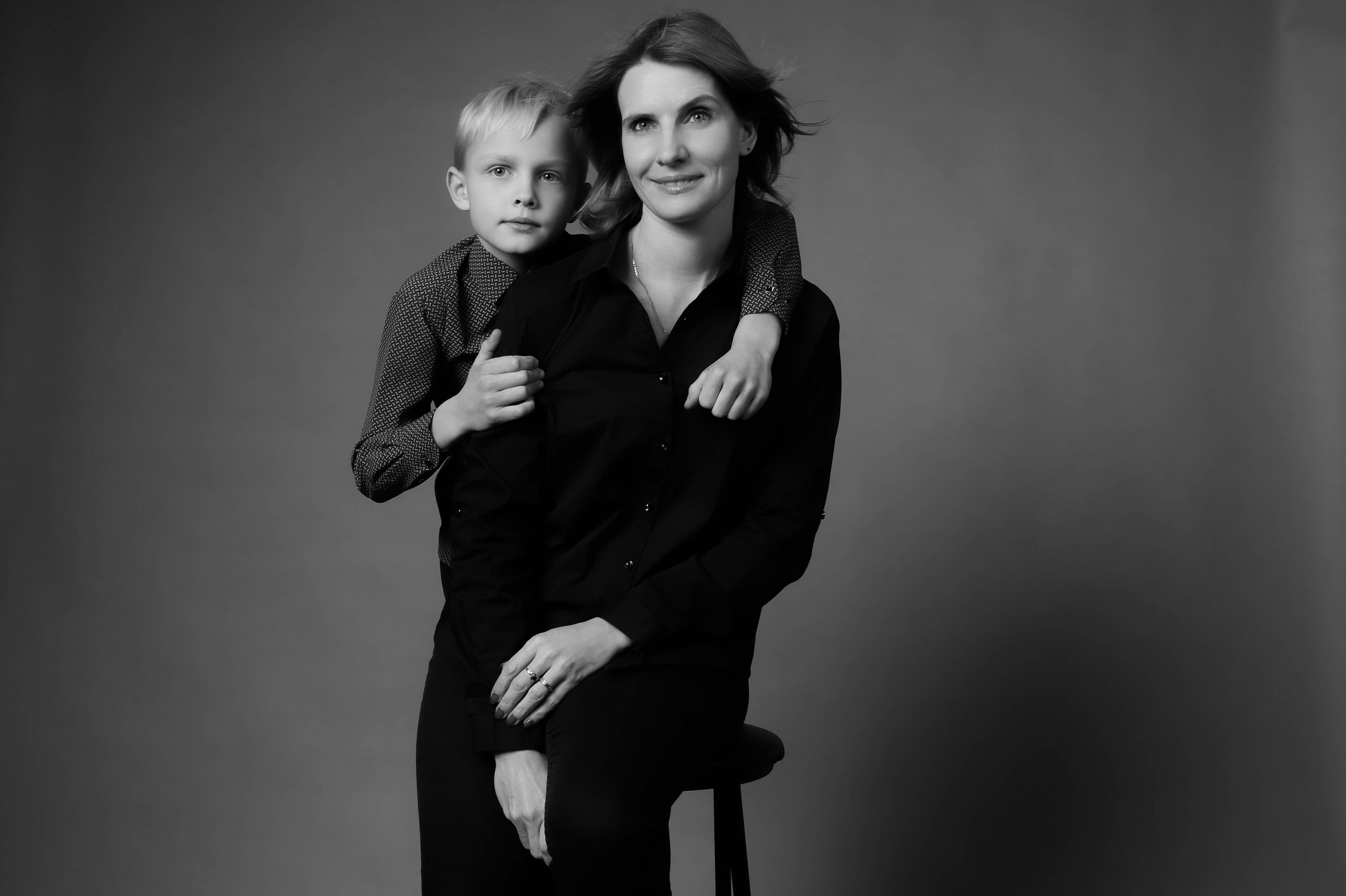 черно-белая фотография автопортрета