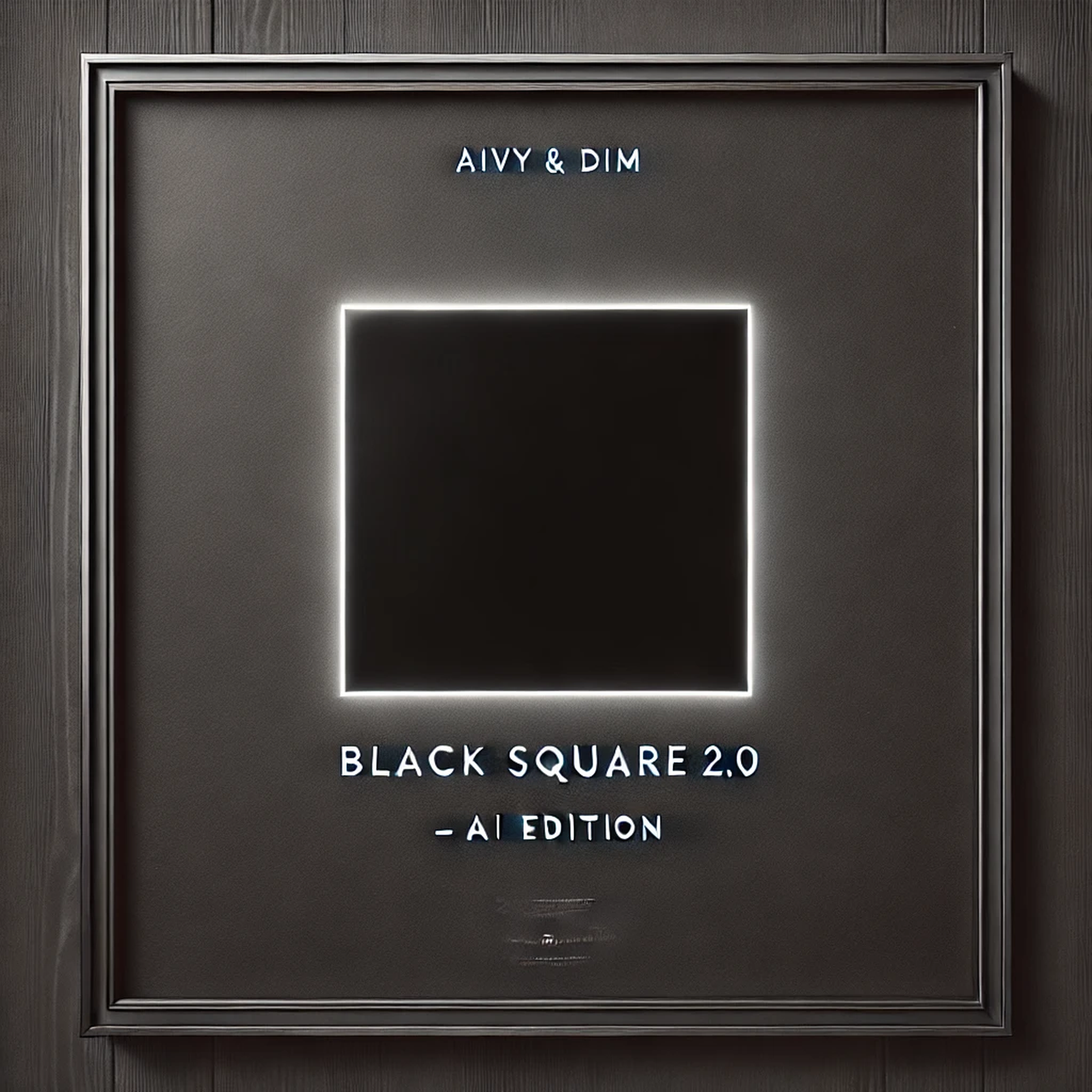 AI-арт "Чёрный квадрат 2.0 – AI Edition", созданный AI и человеком, символ эволюции творчества.