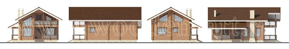 «Дракино» 214 кв. м. Проекты деревянных домов