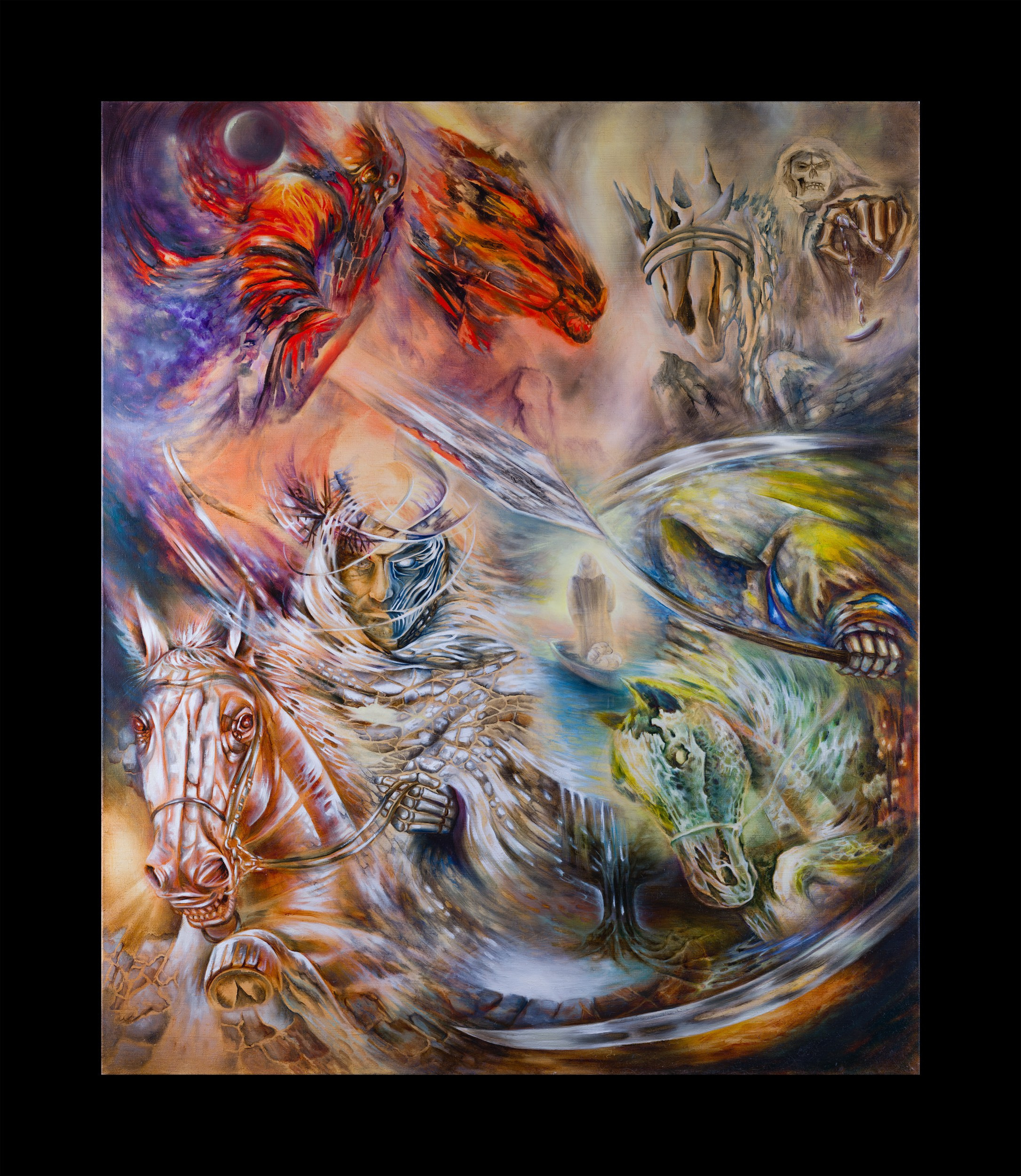 Художник Кира Саргон и ее картина «Всадники апокалипсиса», съемка от Koval Production ( Интерьерный фотограф Коваль Илья)