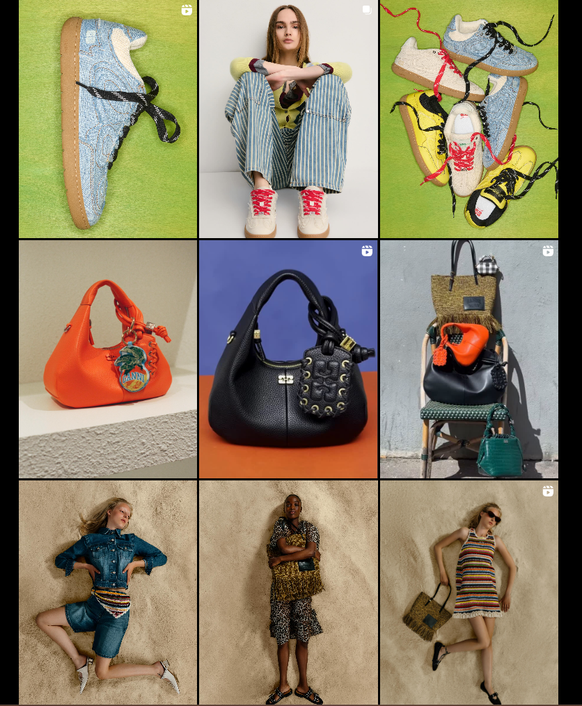 Скриншот бренда GANNI