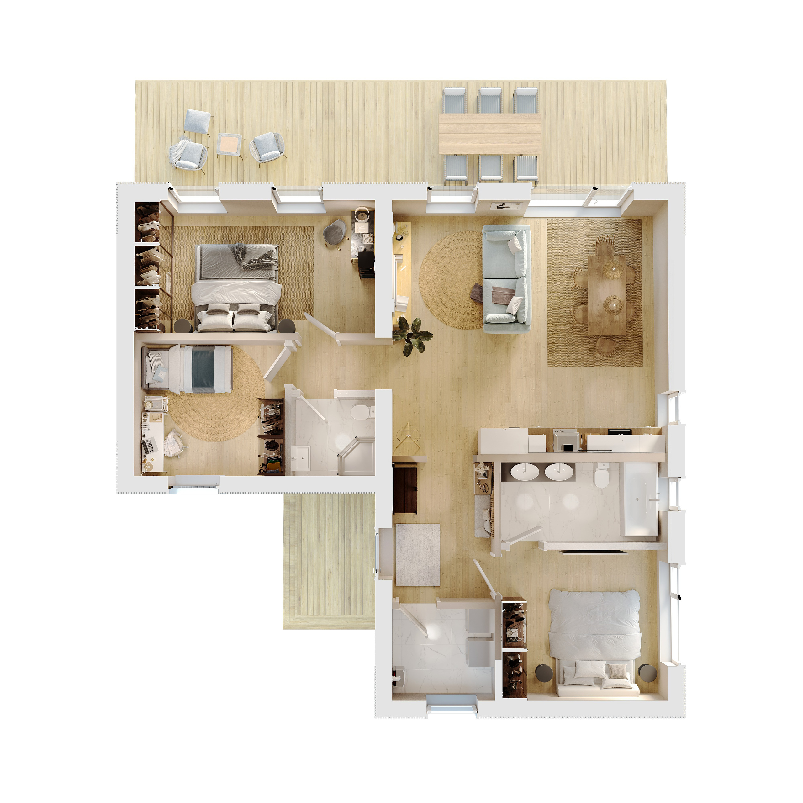 Дом серии БыстроДом 155, планировка