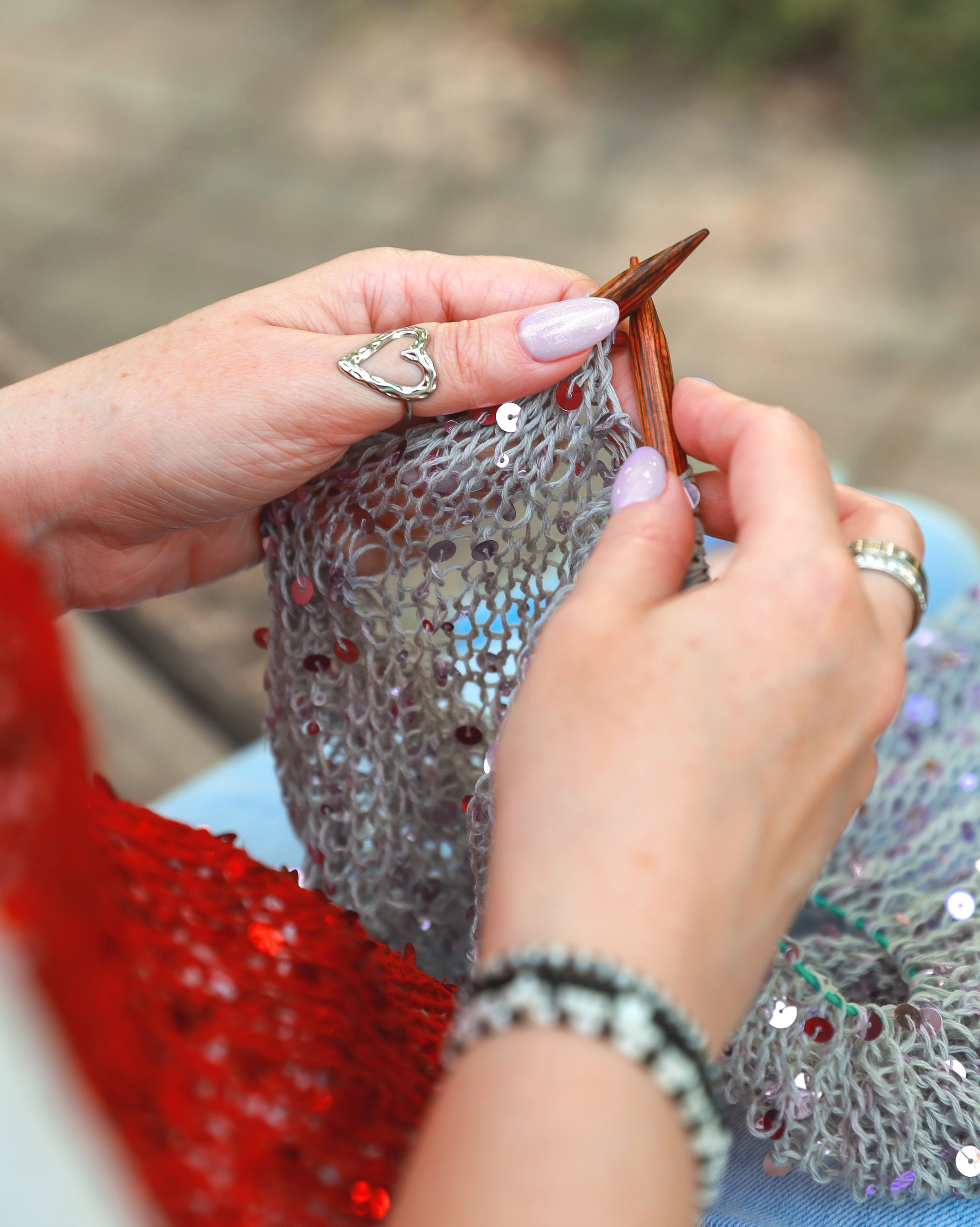 Вязание на спицах, съёмка для тех, кто вяжет