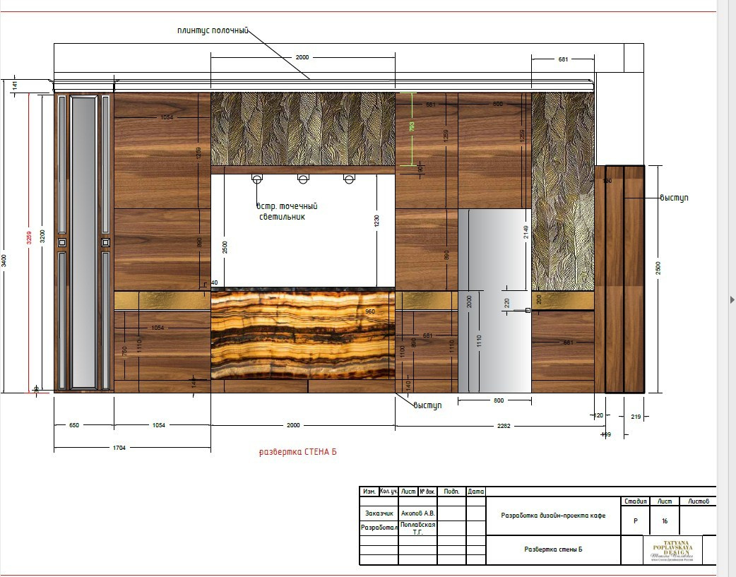 Комплексный дизайн-проект кафе GOLD&SILVER Сочи. Интерьерный дизайнер в Сочи Поплавская Татьяна. Проектирование интерьеров и организация процесса ремонта