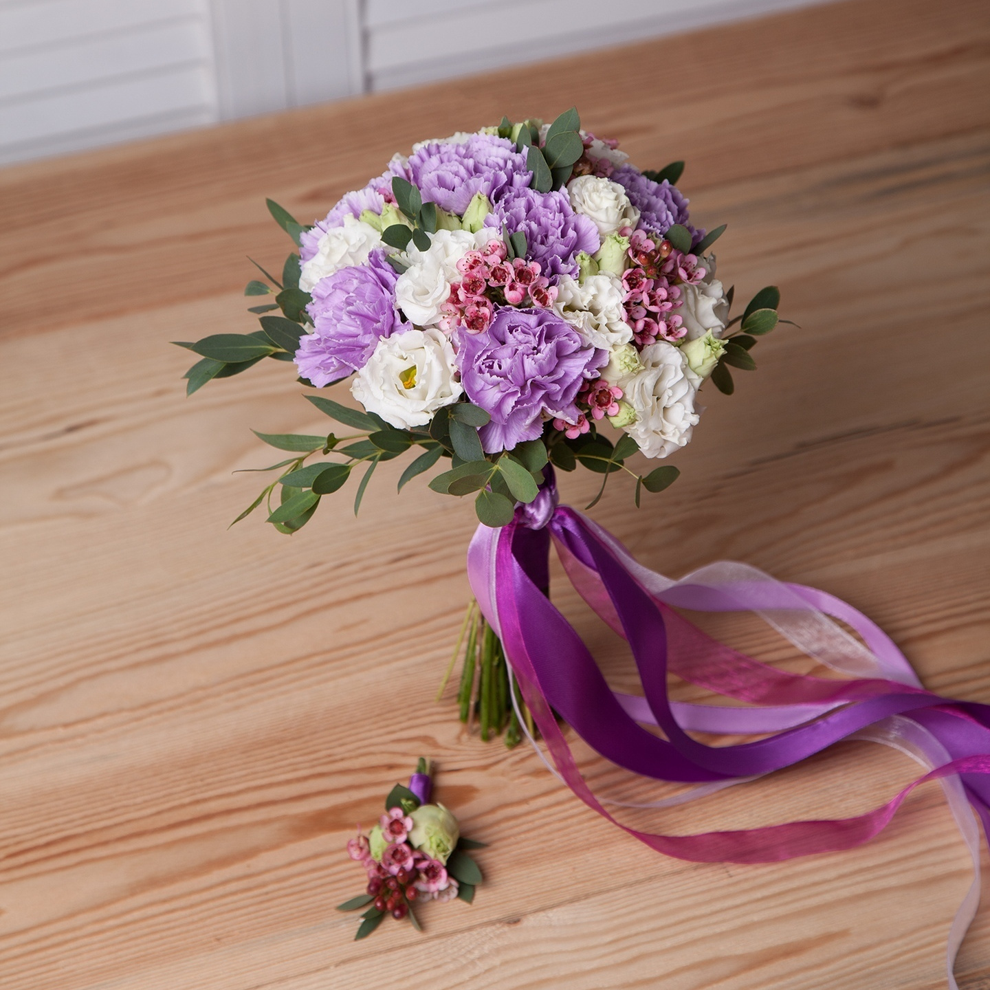 Свадебный букет в сиреневых тонах. Флорист Маргарита Гладкова