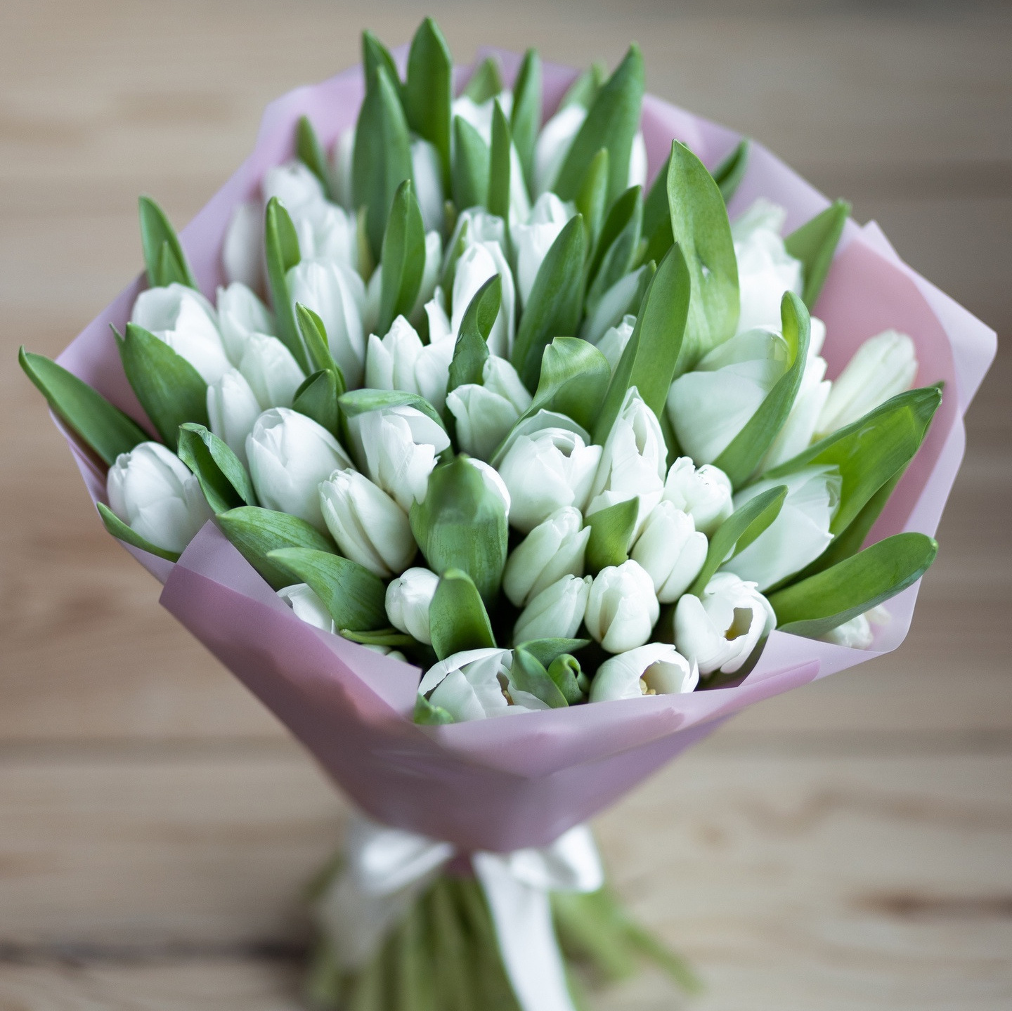 Большой букет тюльпанов в Одинцово