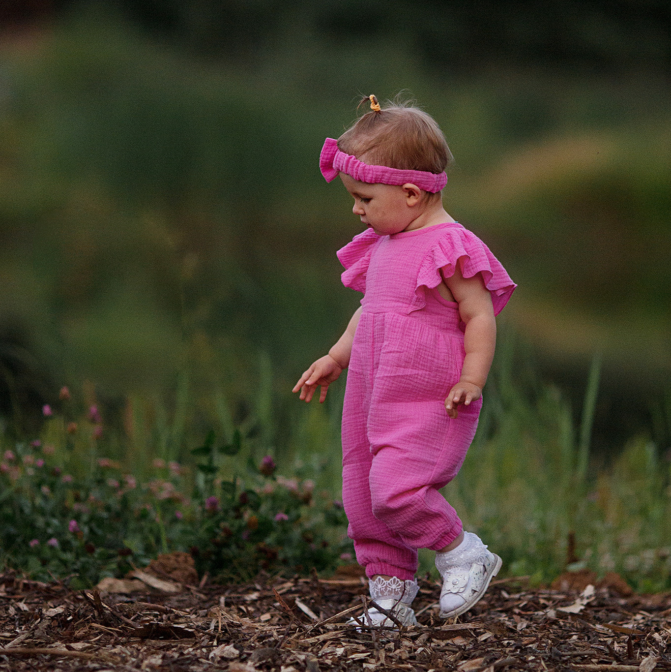 020 Комбинезон с воланами. Эко-одежда для детей