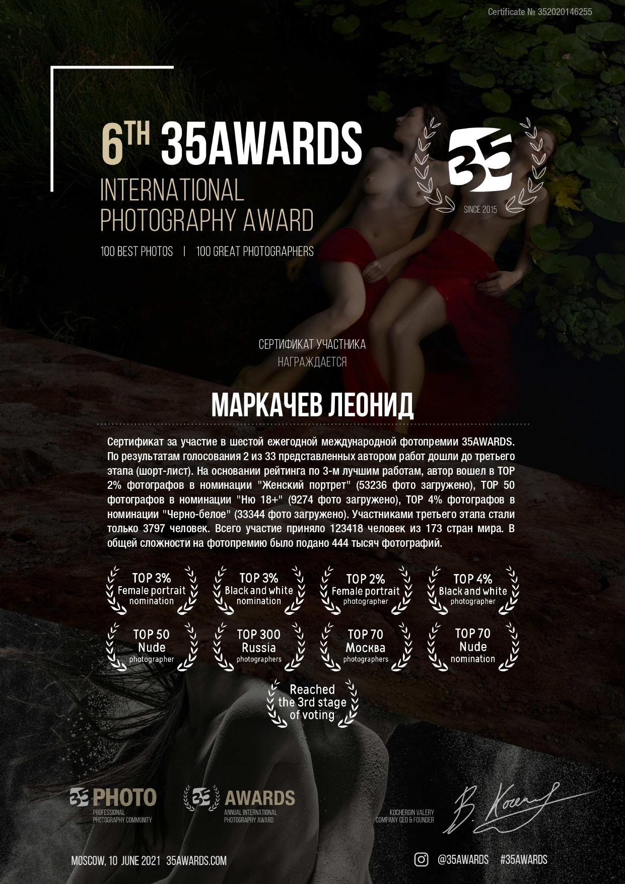 Арт фотограф в Москве Леонид Маркачев. Женский портрет, будуар, фэшн, арт-ню