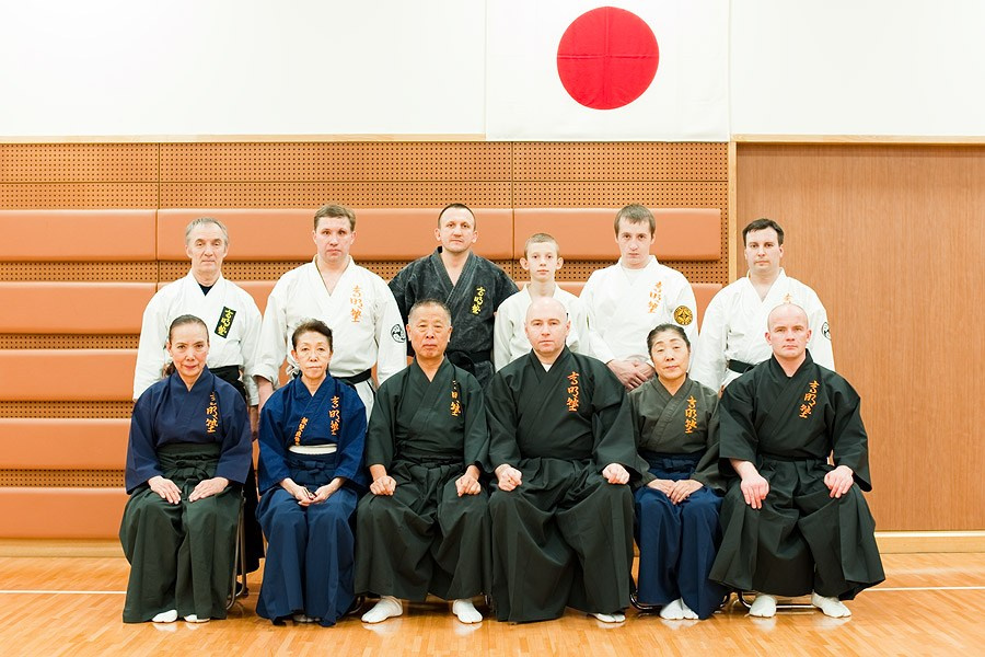 РИТЦУКО ОБИКИ, ФУДЗИИ КАЦУКО, КОМЭЙ СЭКИГУТИ, СИМИДЗУ НОБУКО и руководители федерации Кодзюцу