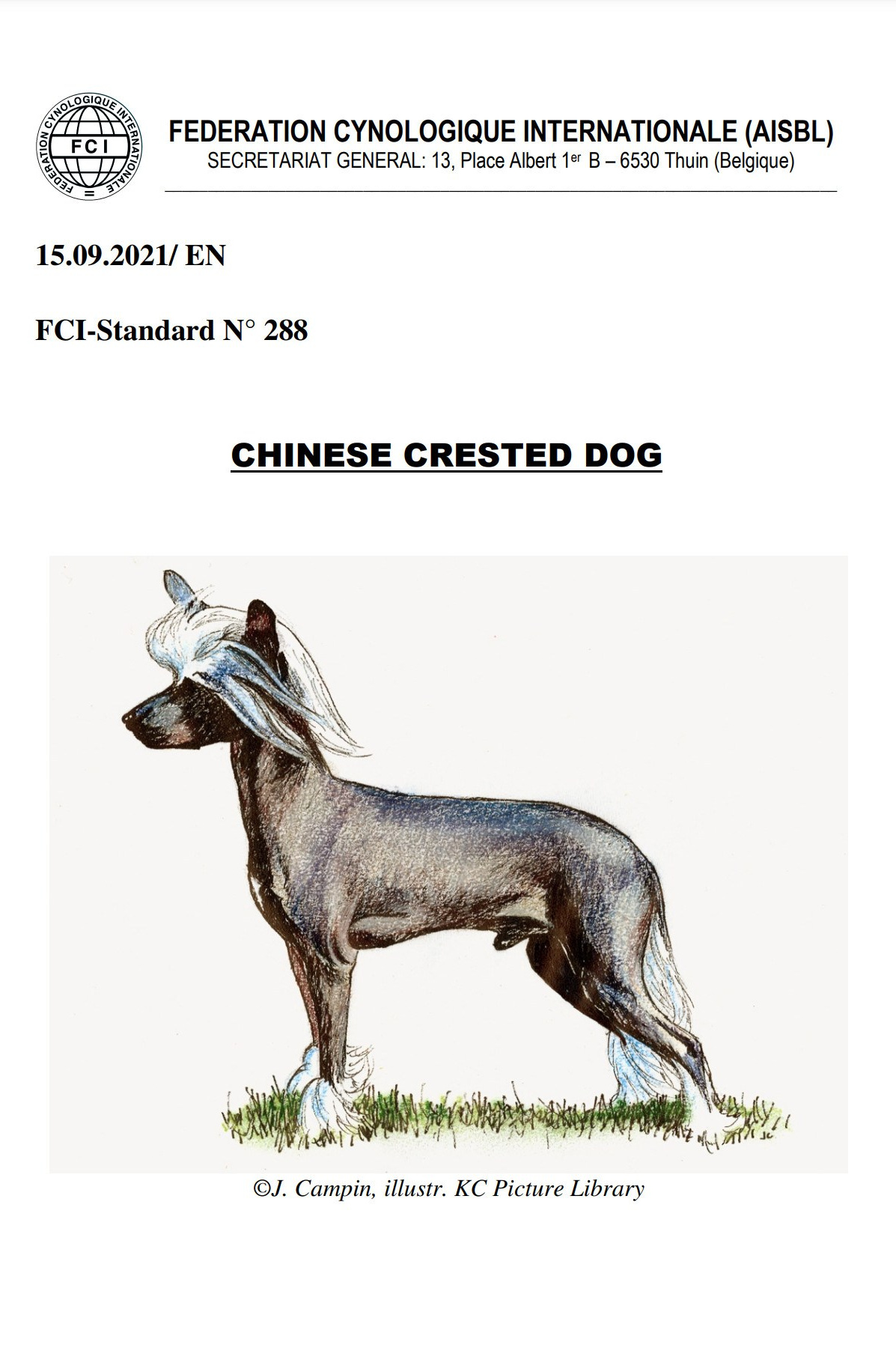 Official breed standard of the Chinese Crested Dog. Chinese Crested Dog Kennel Poale Ell