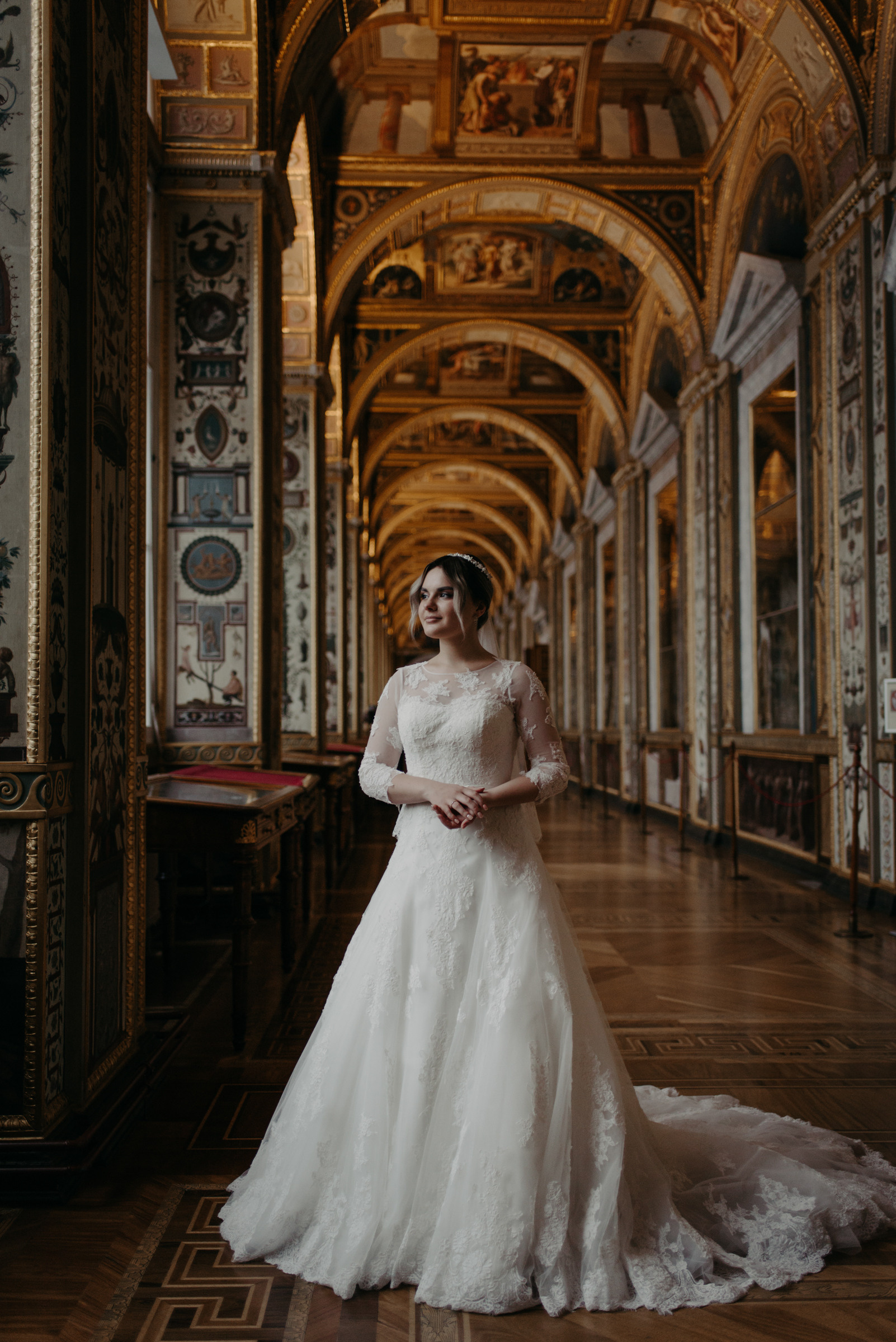 свадебная фотосессия в Эрмитаже