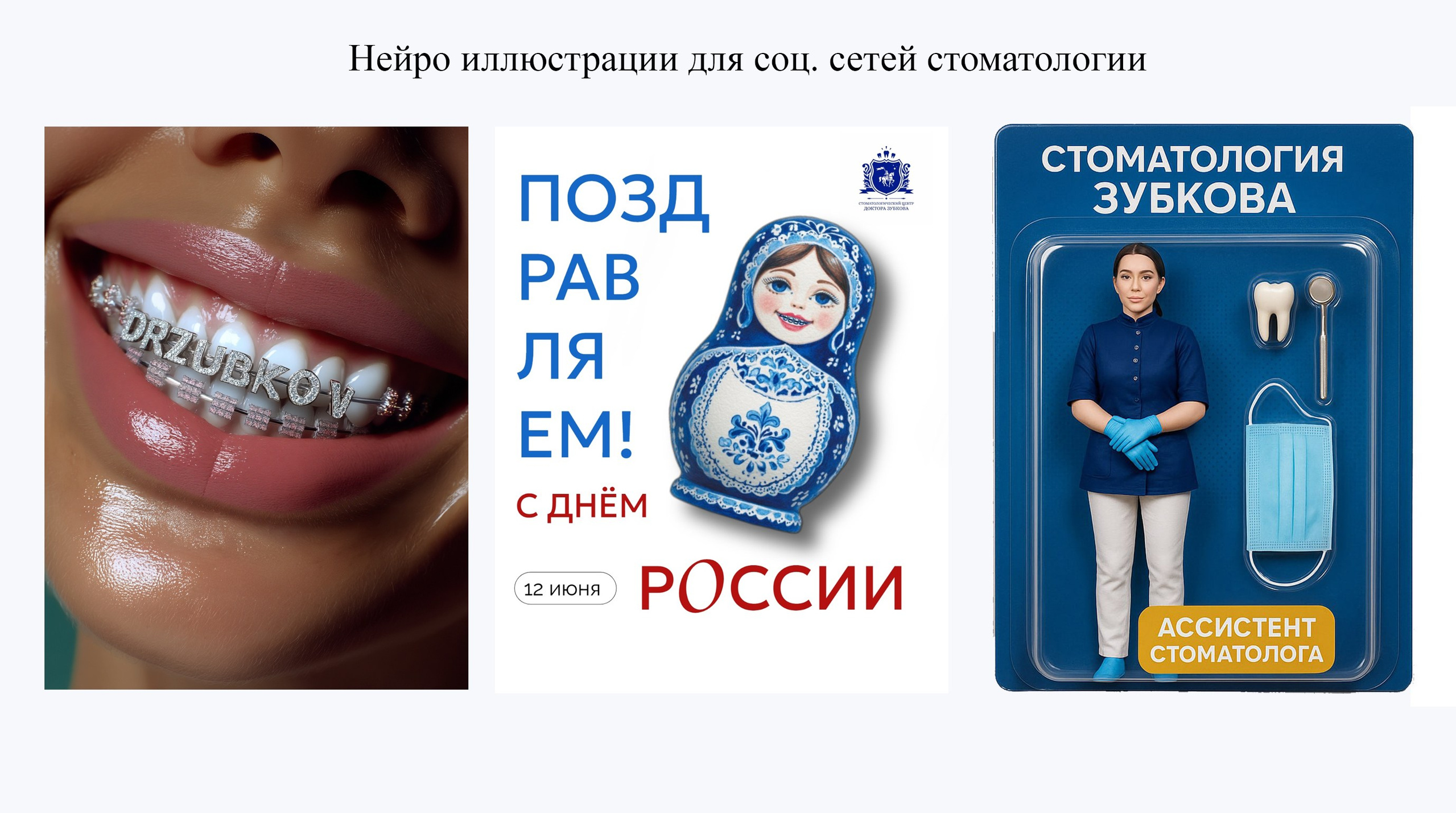 Стоматология. AI-дизайнер. Создание контента для онлайн форматов