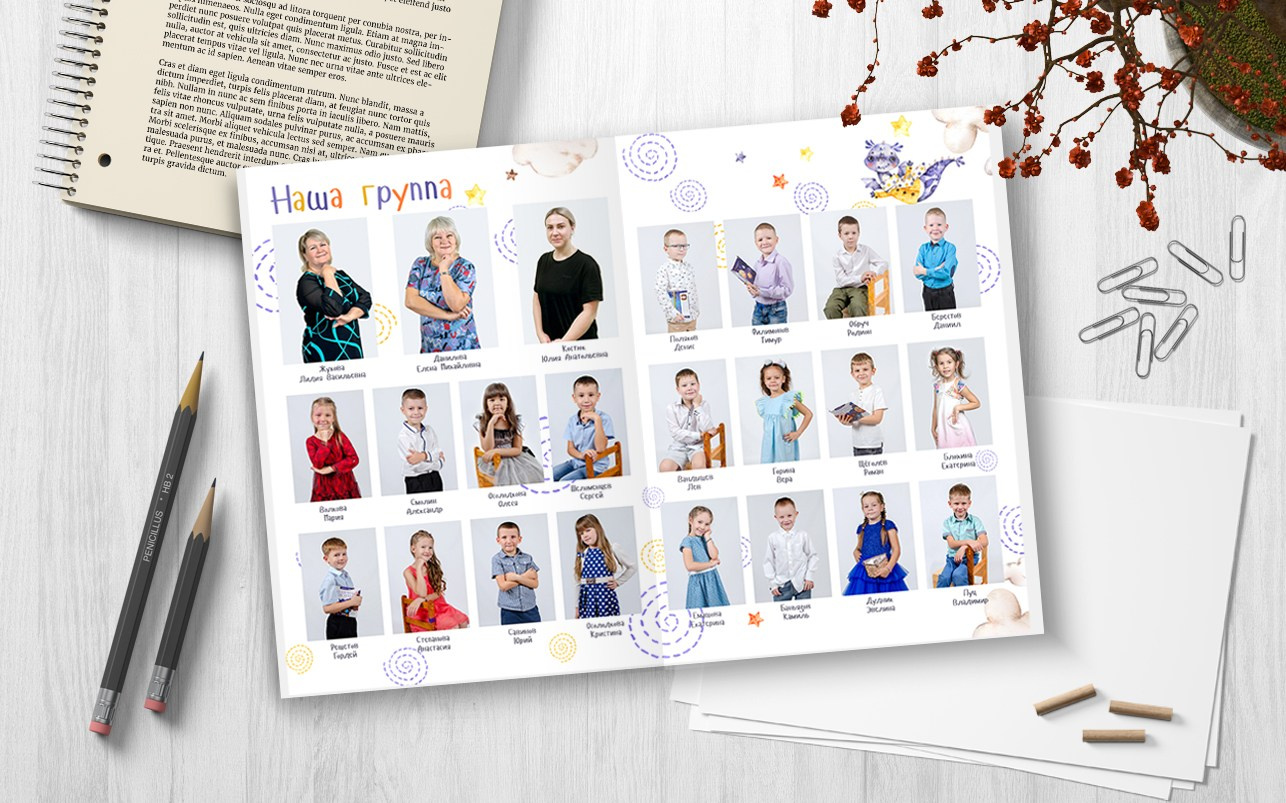 Фотоальбом на 6 разворотов формата а4.