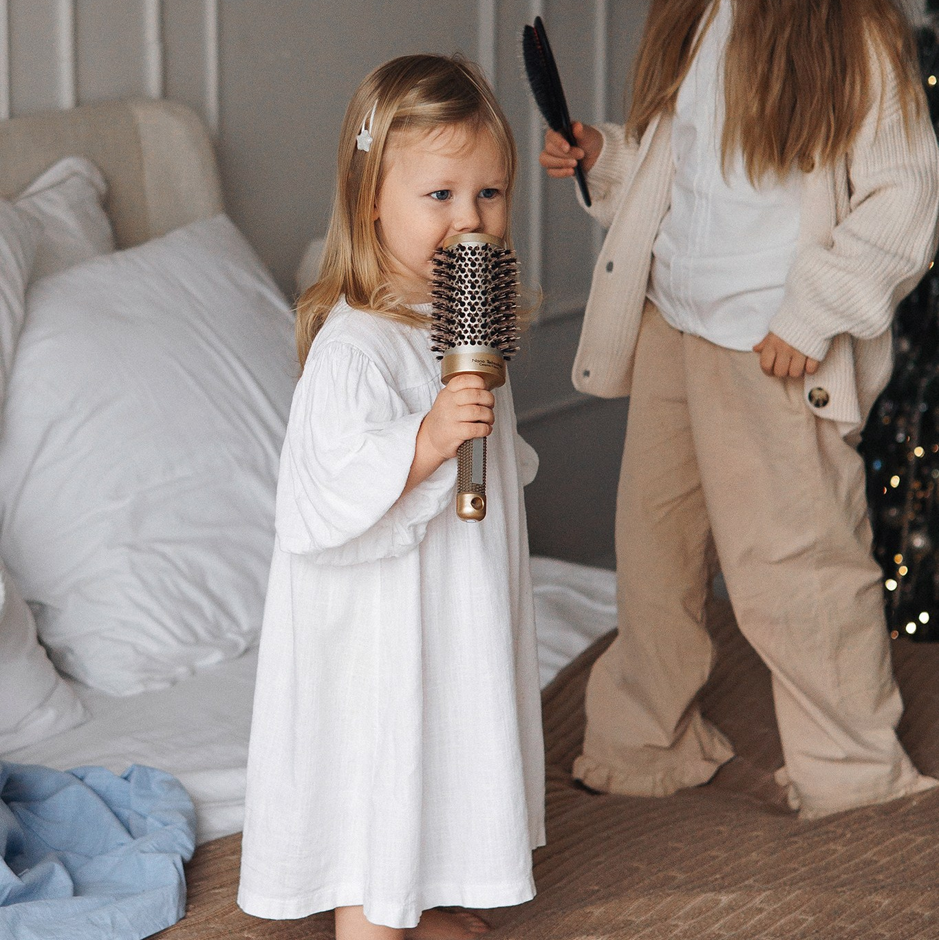 066 Платье с пышными рукавами. Эко-одежда для детей