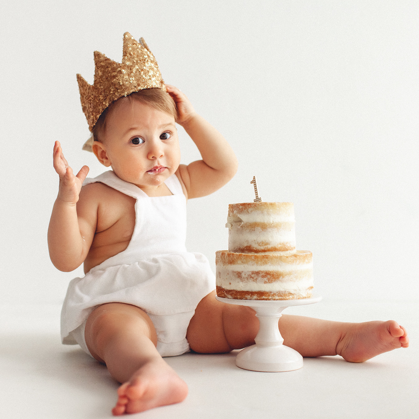 Фотосессия на годик для малышки в Маленькой студии. Детский фотограф в Самаре