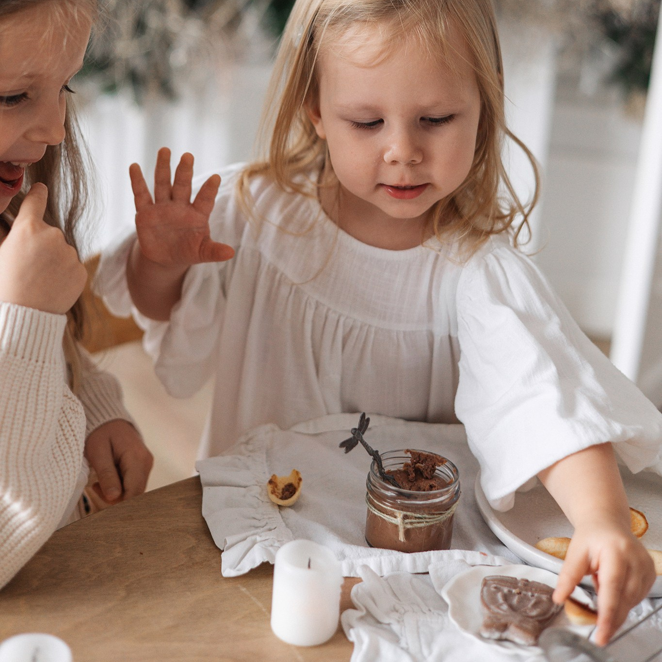 066 Платье с пышными рукавами. Эко-одежда для детей