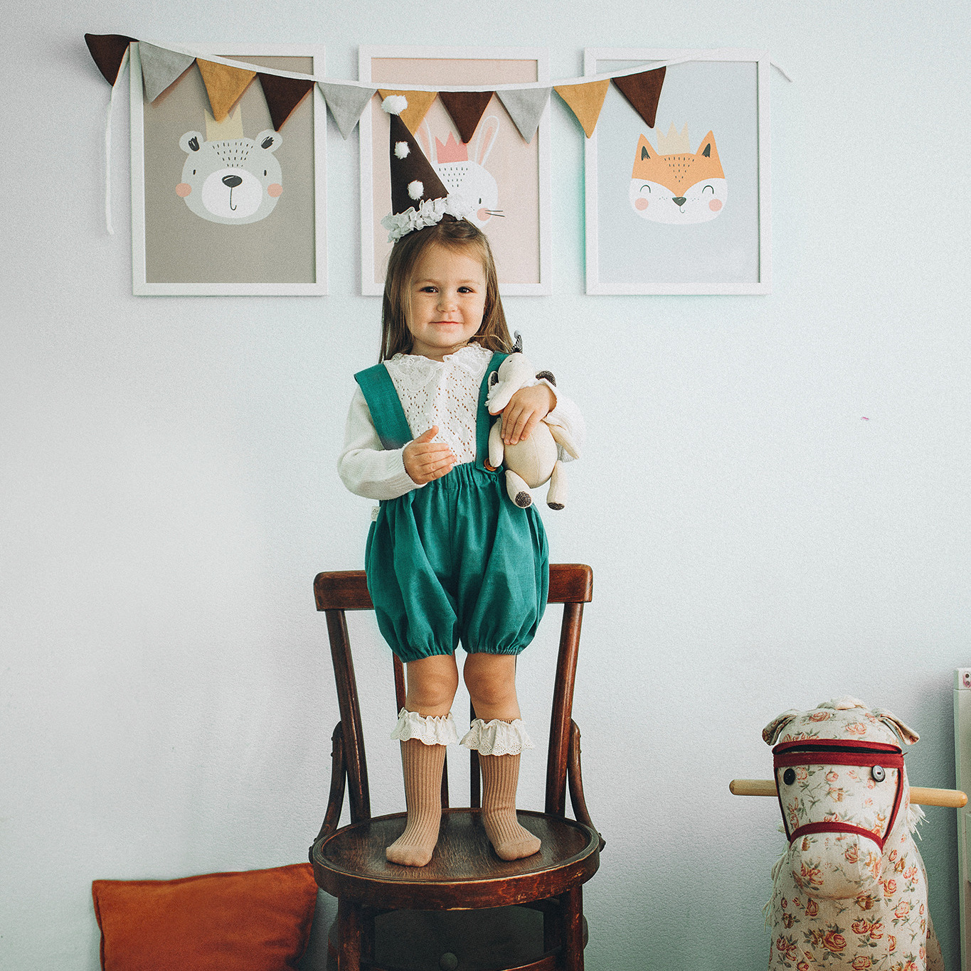 033 Бриджи на лямках. Эко-одежда для детей