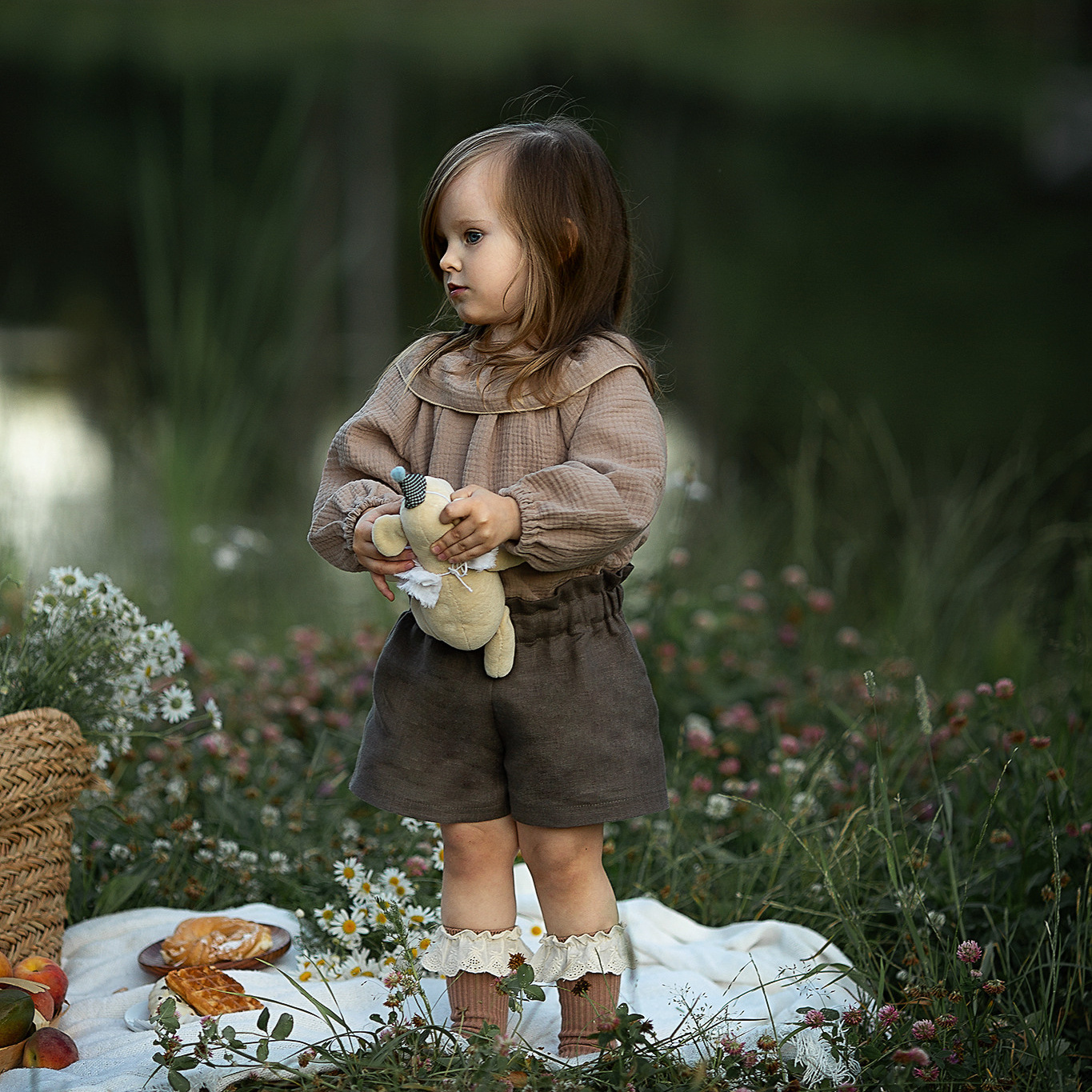 040 Шорты для девочки. Эко-одежда для детей