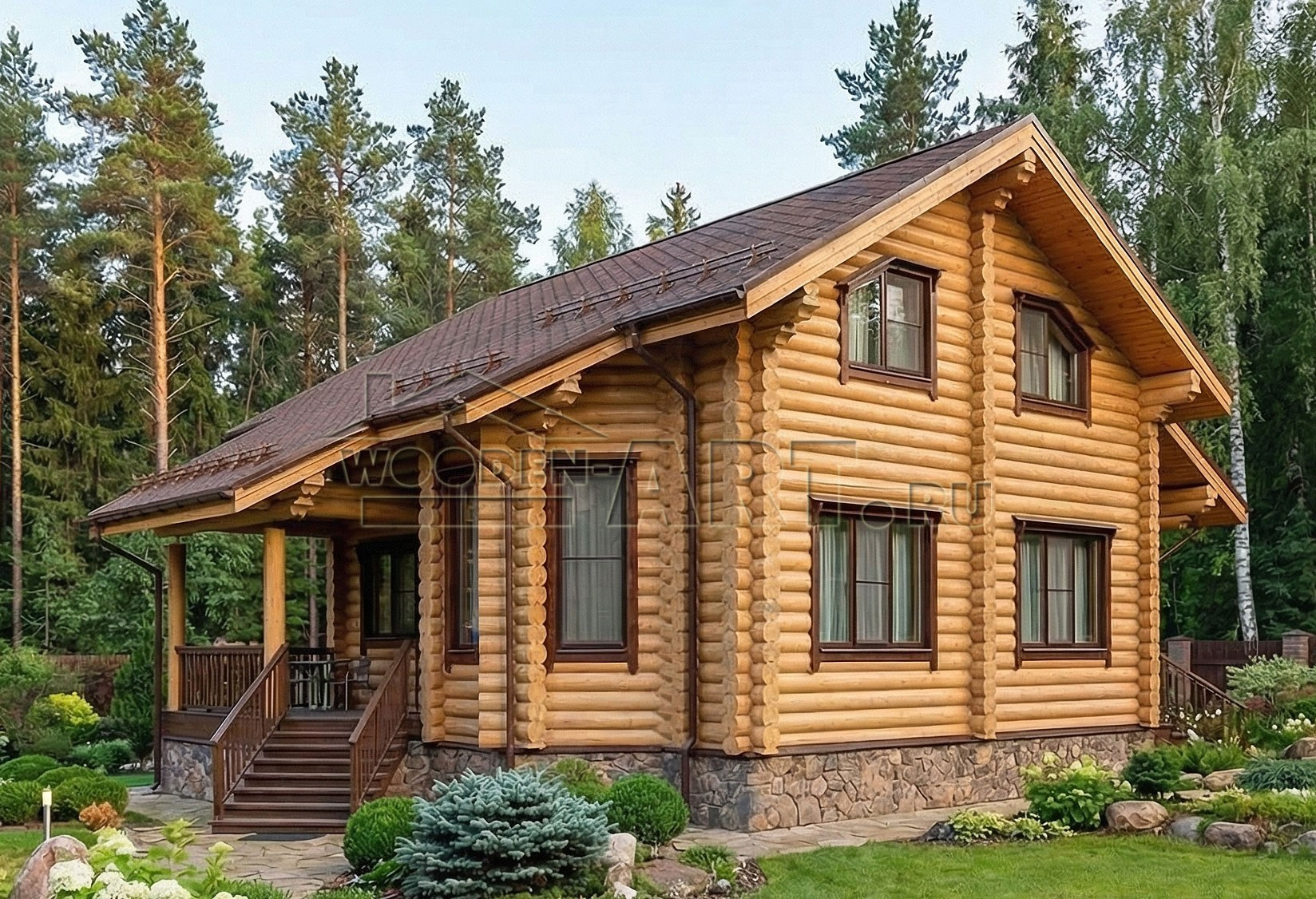 «Папино» 198 кв. м. Проекты деревянных домов. Архитектор Ольга Мальцева